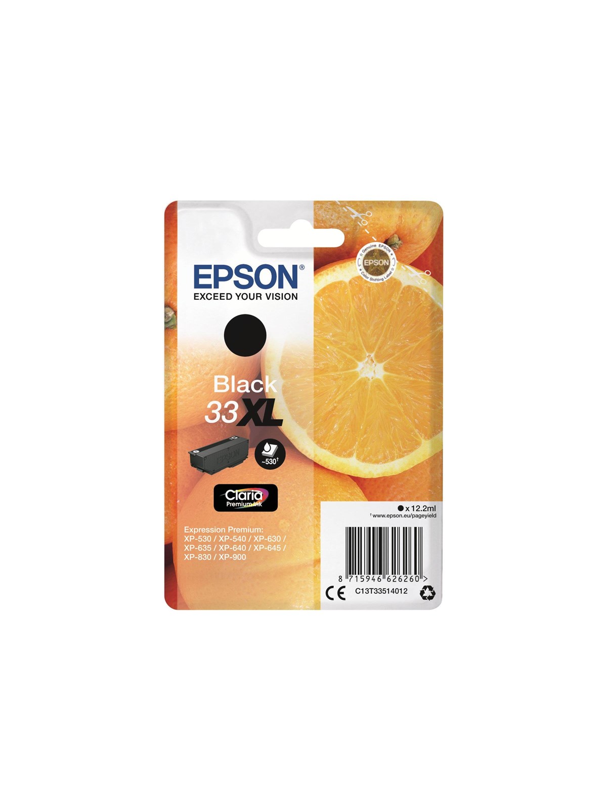 Epson 33XL - Original Black Ink, Printerpatron Og Toner
