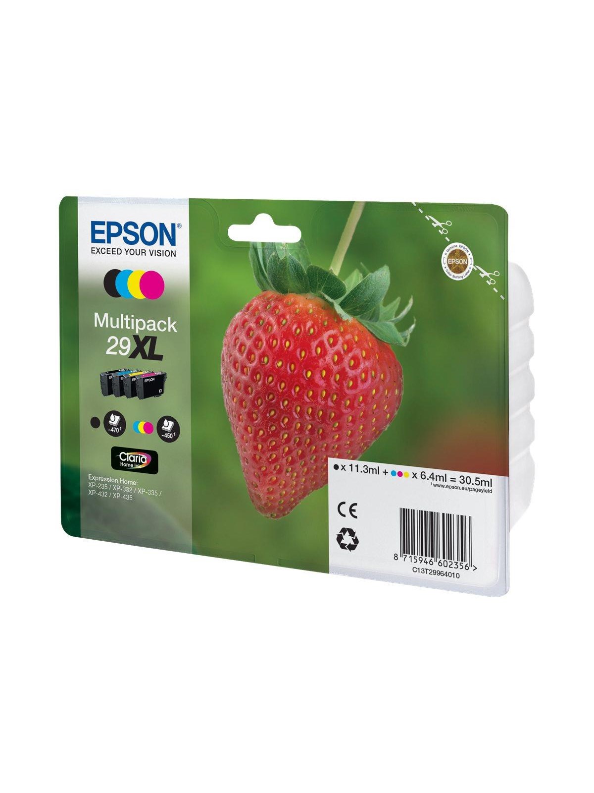 Epson 29XL 4-Pack (Black Yellow Cyan Magenta), Printerpatron Og Toner