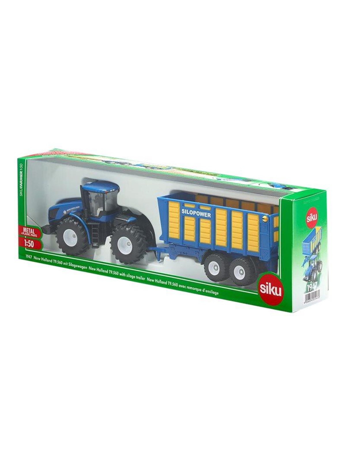 SIKU 1:50 Traktor med Ensileringsvogn, Legetøjsbil