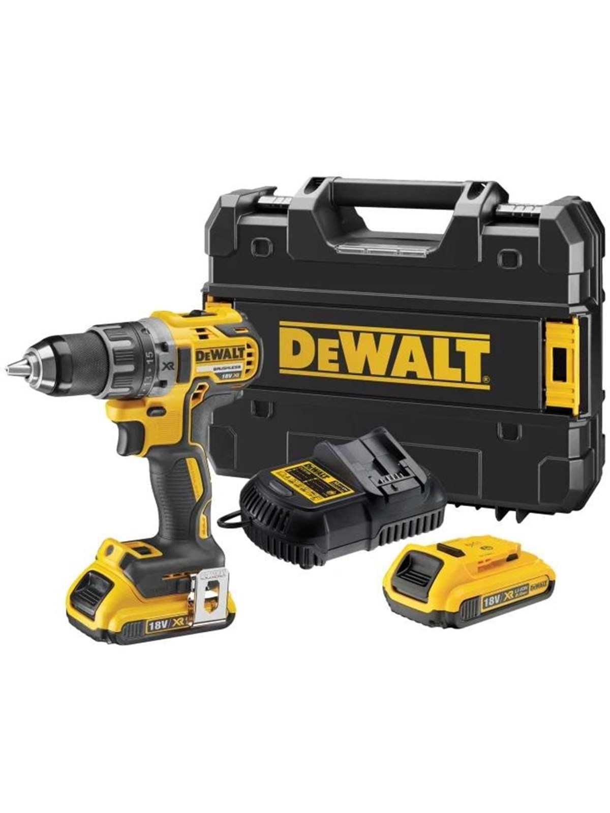 Dewalt 18V XR bore-/skruemaskine, 2x18 V/2,0 Ah, Skruemaskine