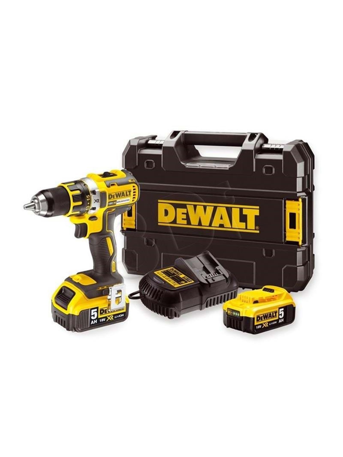 Dewalt 18V XR Brushless Compact Drill Driver - 2 x 5Ah, Skruemaskine