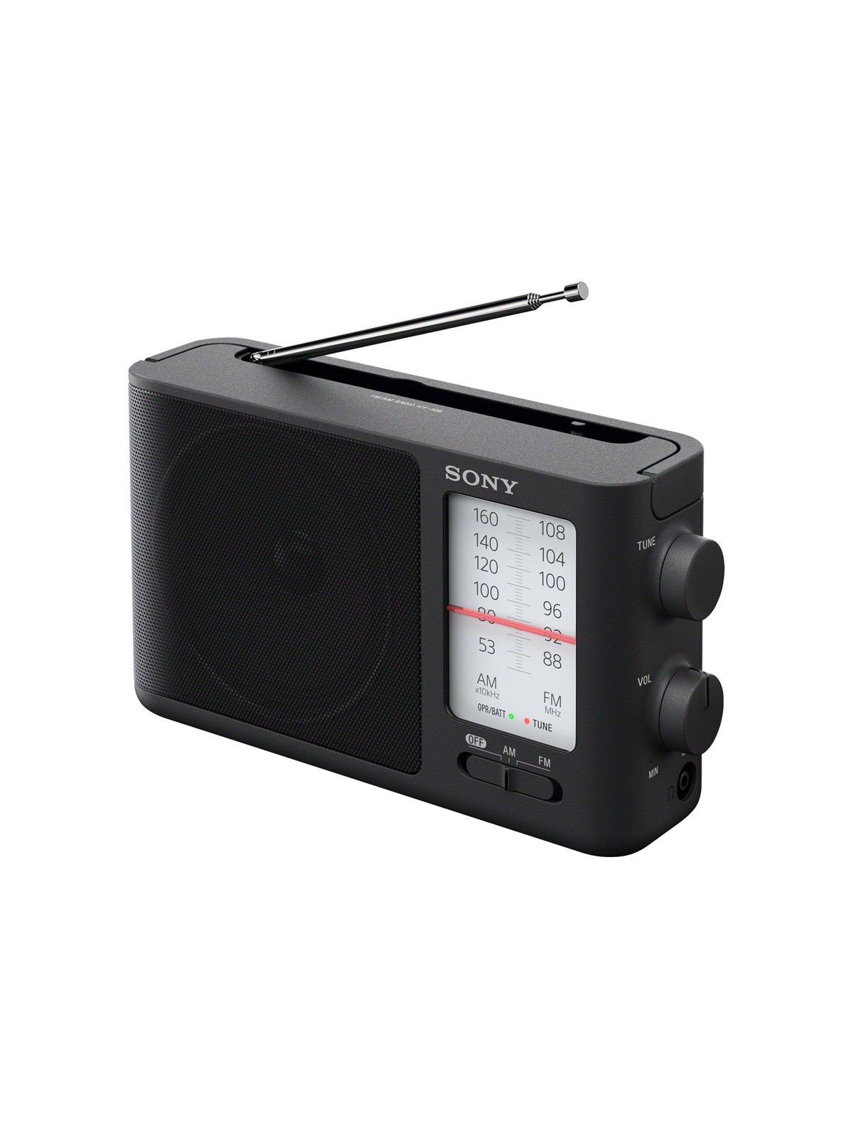 Sony ICF-506 - AM/FM - Mono - Sort, Radio