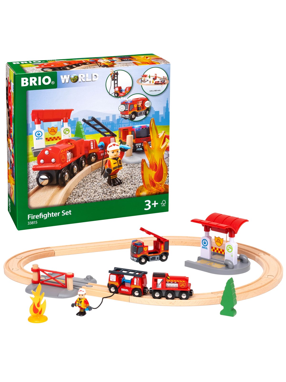 Brio 33815 Togsæt med brandmandstema, Brio Tog