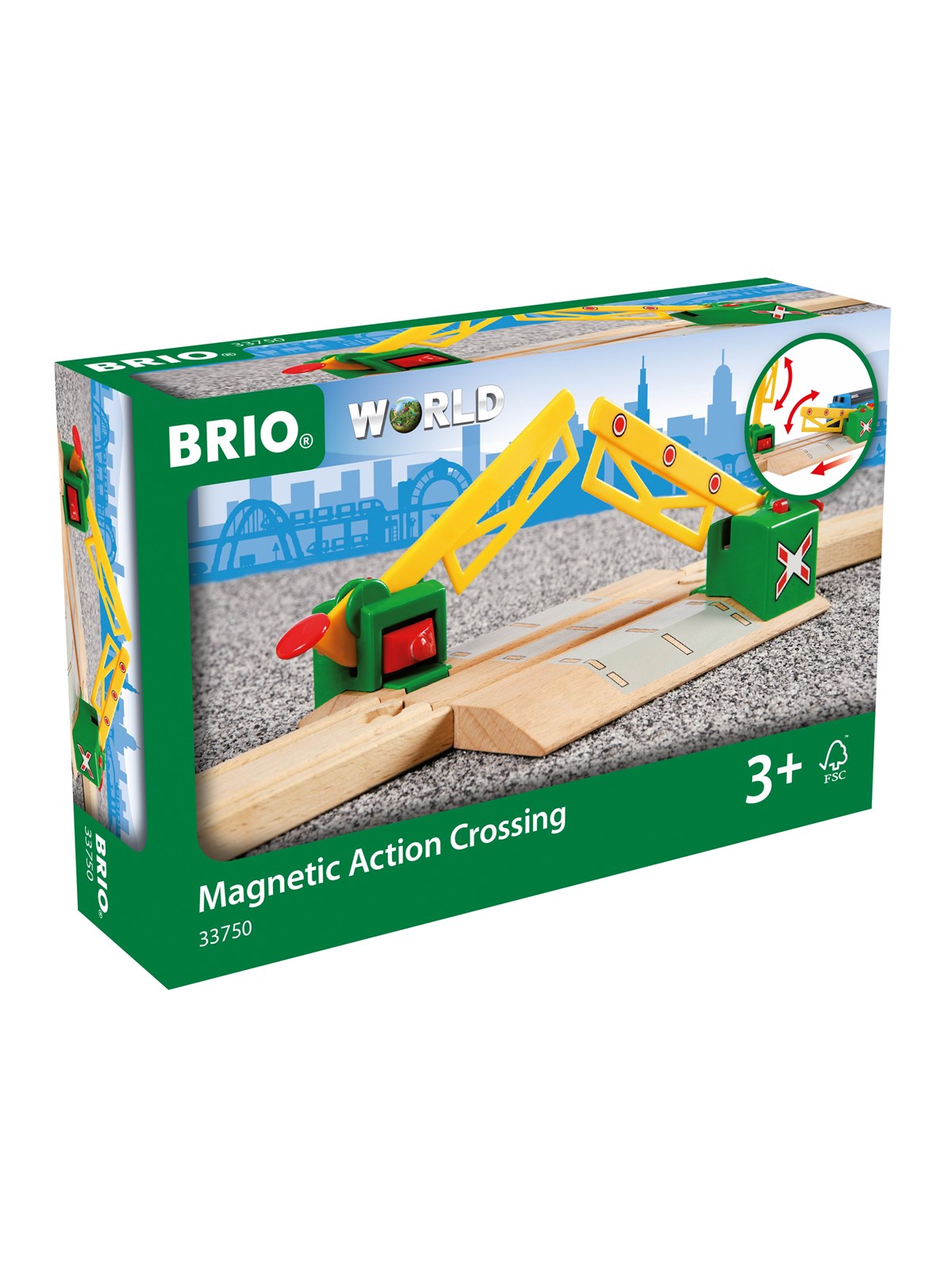 Brio 33750 Jernbaneoverskæring, magnet, Brio Tog