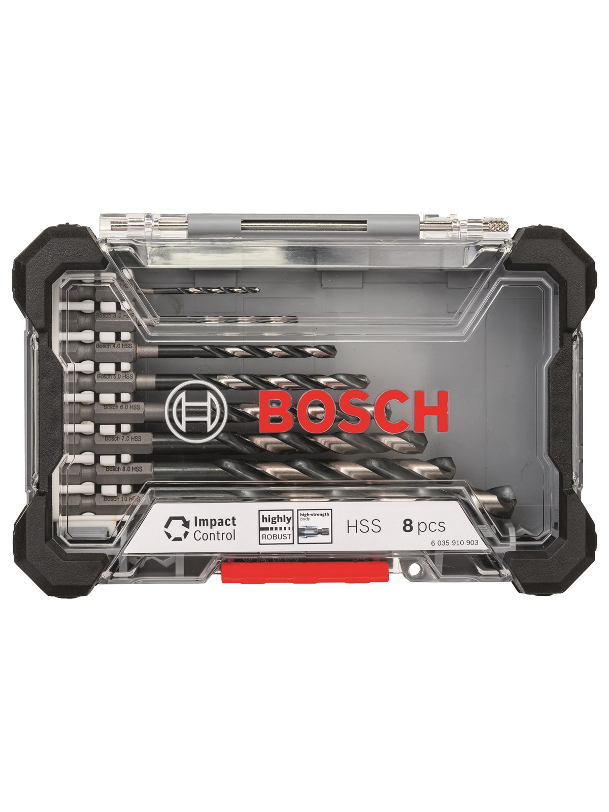Bosch Impact Control HSS borsæt, 8 dele, Bor Og Bits