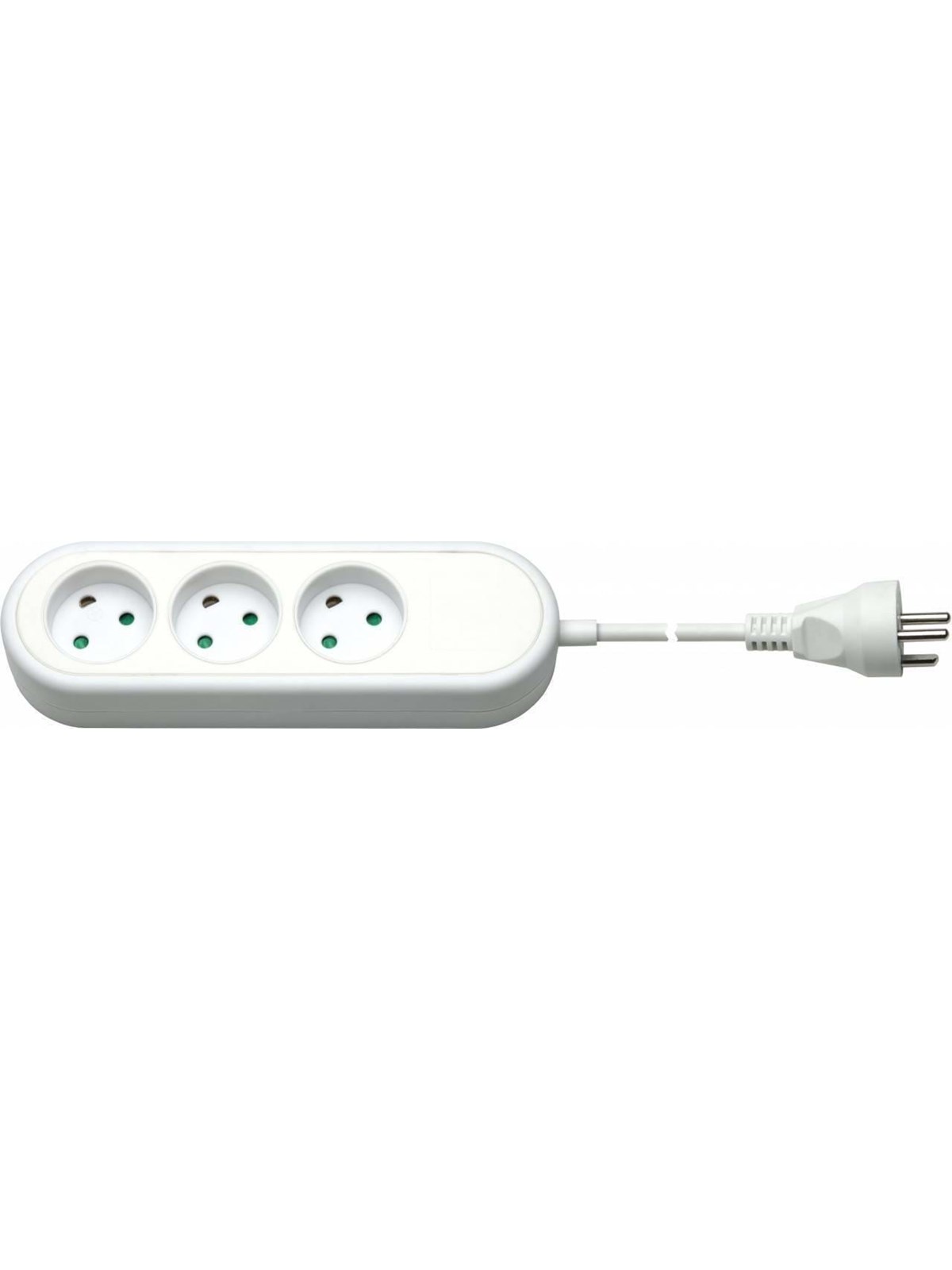 Pro Power Socket x3 (DK) - White - 1.5m, Strømkabel