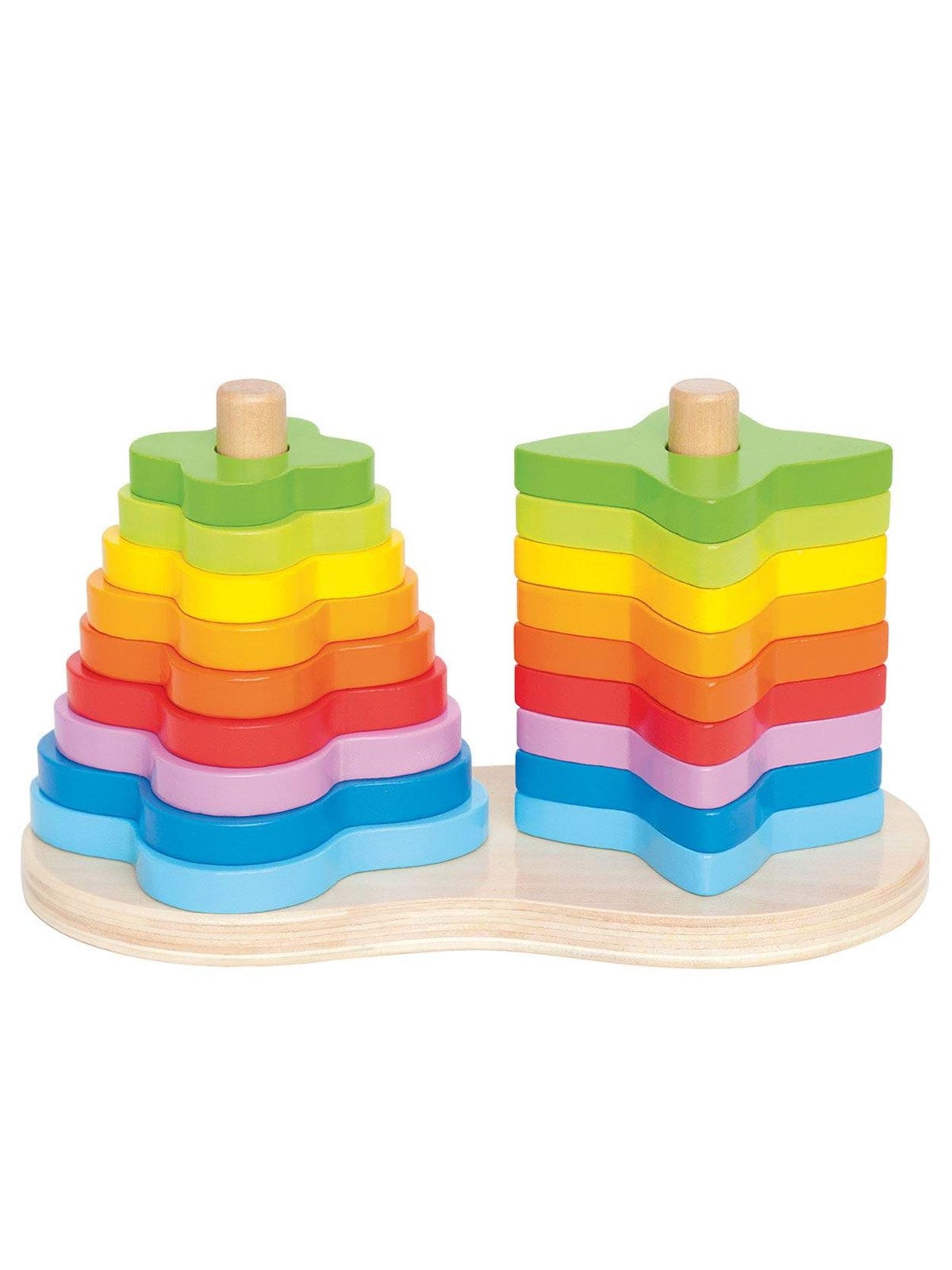 Hape Pile Tower Rainbow, Trælegetøj