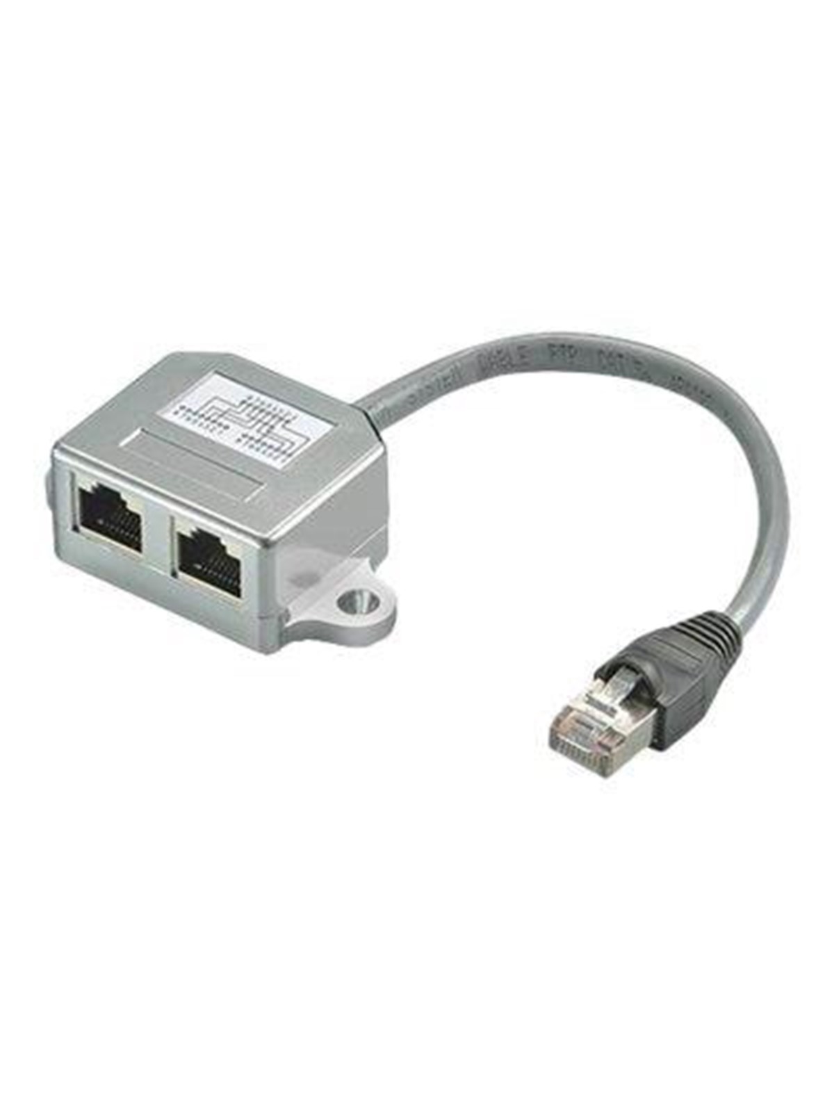 Pro splitter (Y-adapter) 2x RJ45 - Grå, Netværkskabel