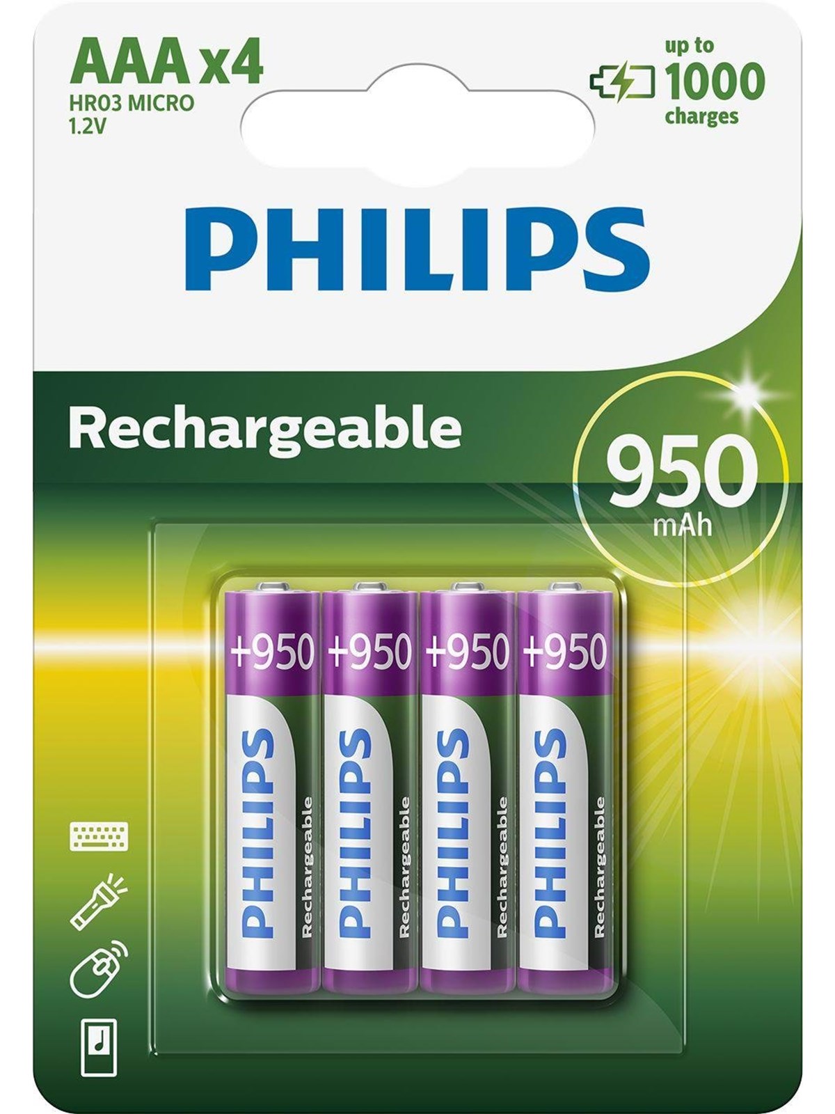 Philips Rechargeable åA, Batteri