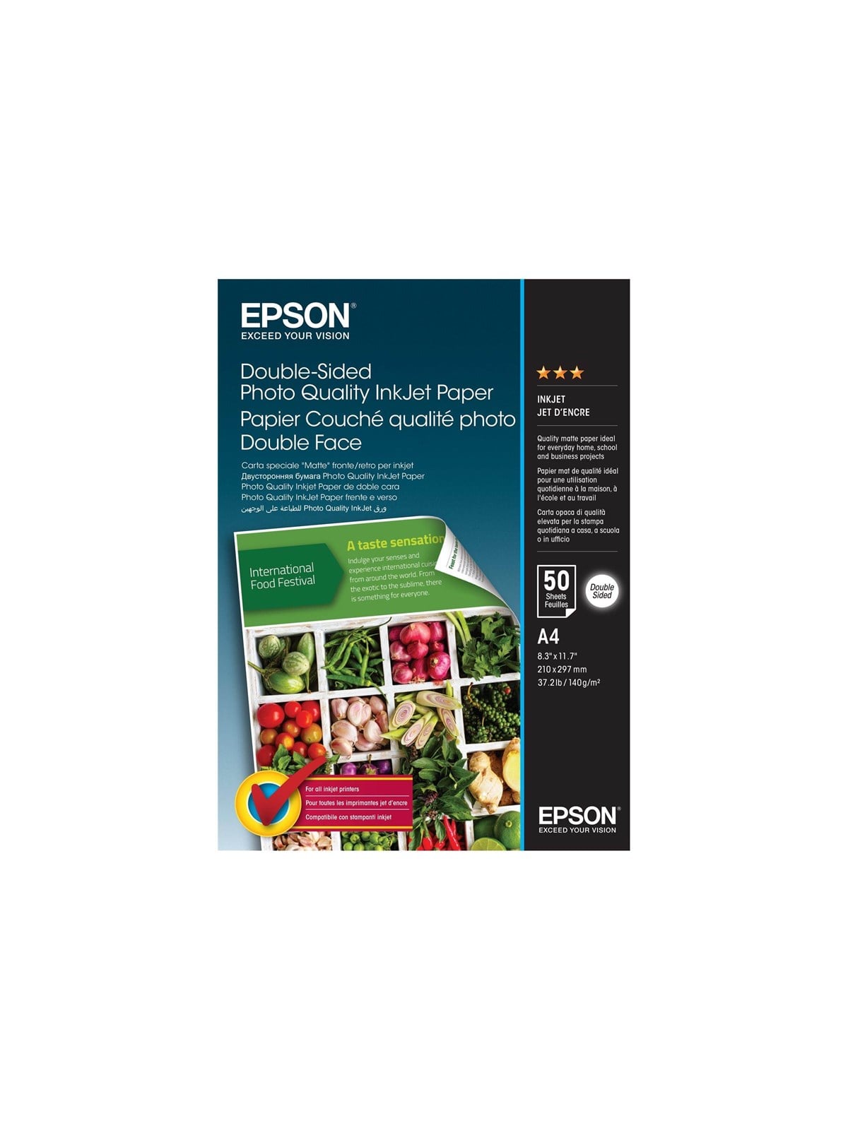 Epson Double-Sided Photo Quality Inkjet Paper, Fotopapir
