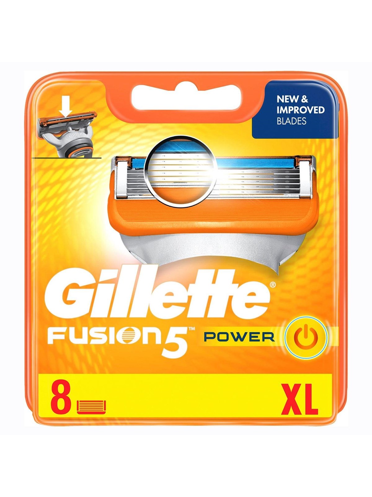 Gillette Fusion5-barberblade, 8 stk., Barbergrej