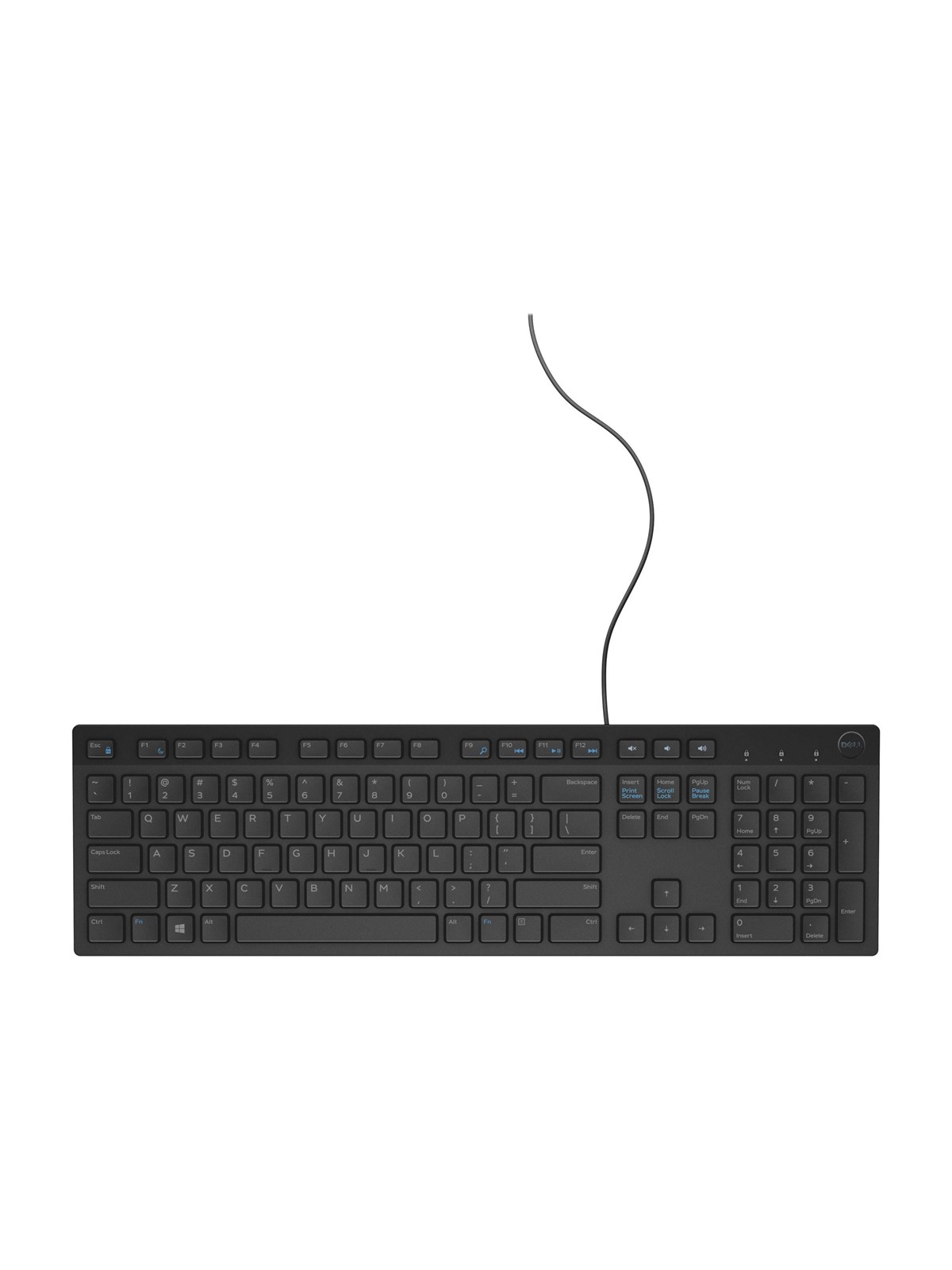Dell KB216 - keyboard - US International (QWERTY) - Tastatur - Universal - Sort