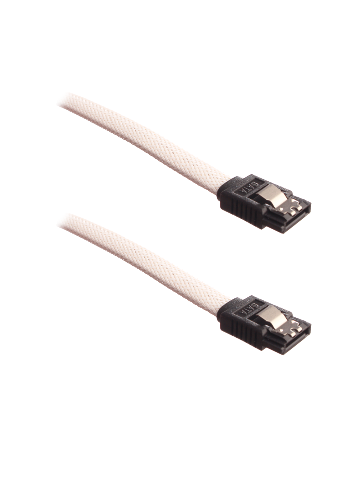 DUTZO Sleeved SATA kabel - Hvid - 0.3 m, Sata Kabel