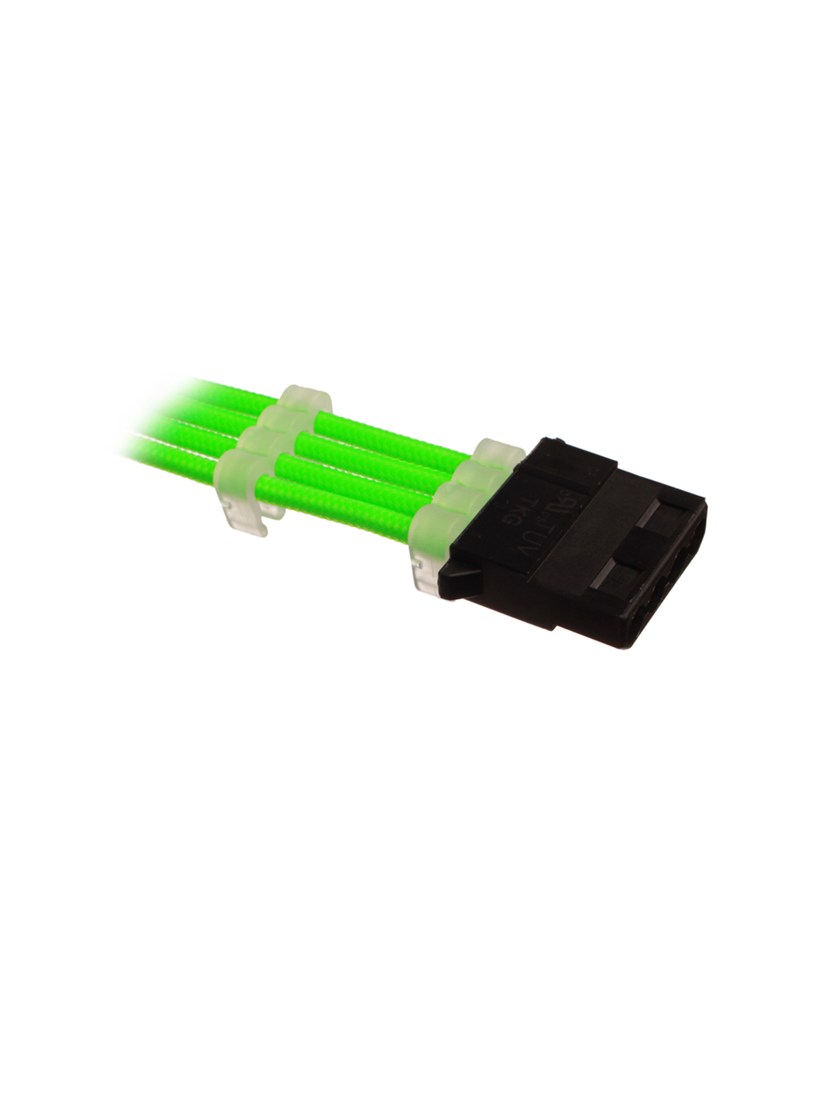 DUTZO Sleeved 4-pins Molex Cable - Green, Strømkabel