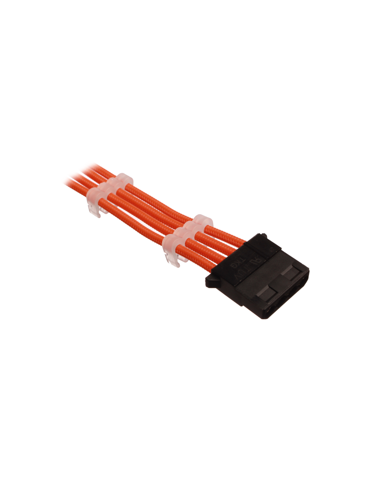 DUTZO Sleeved 4-pins Molex Cable - Orange, Strømkabel