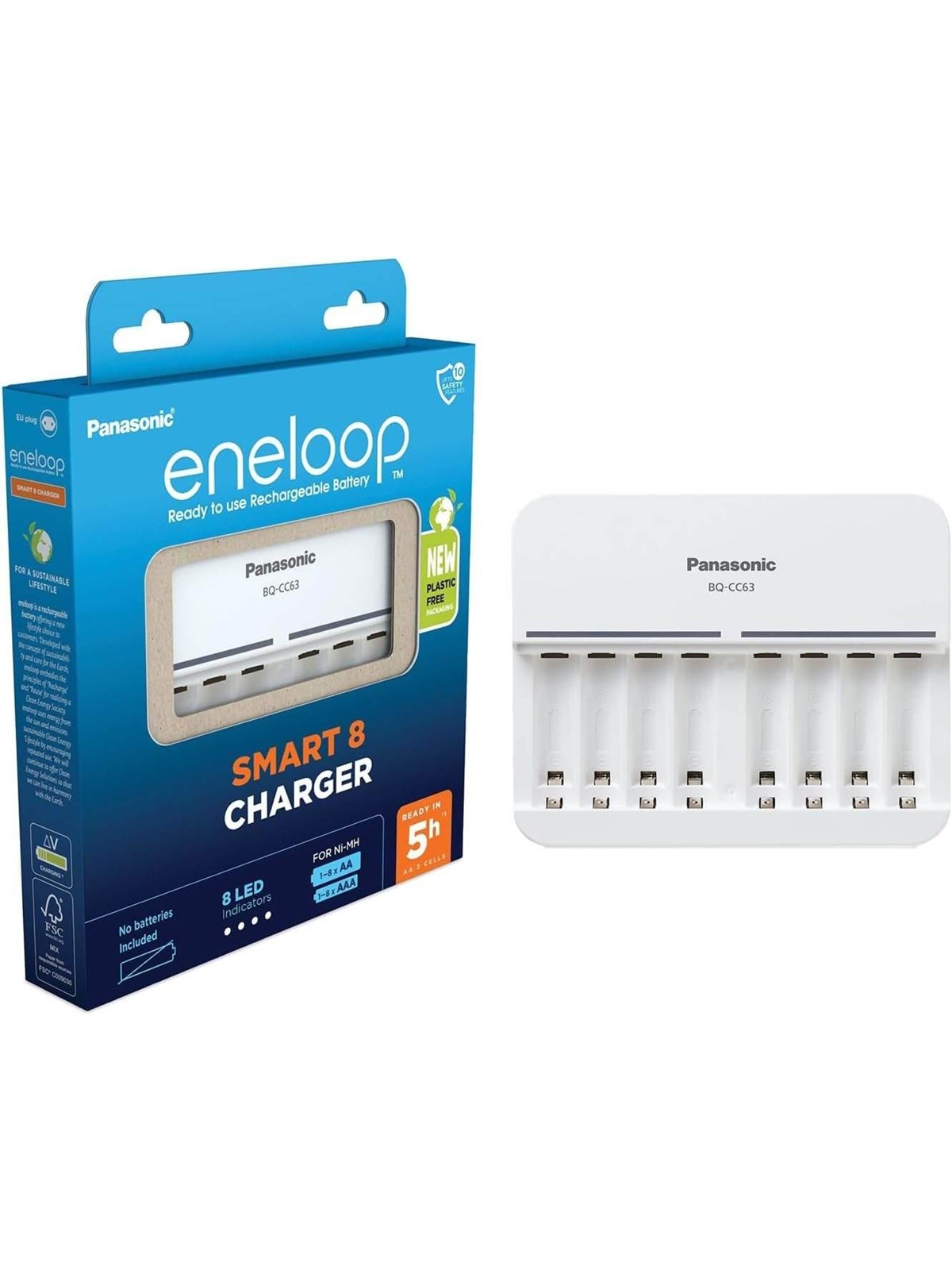 Panasonic Eneloop BQ-CC63 battery charger, Batteri