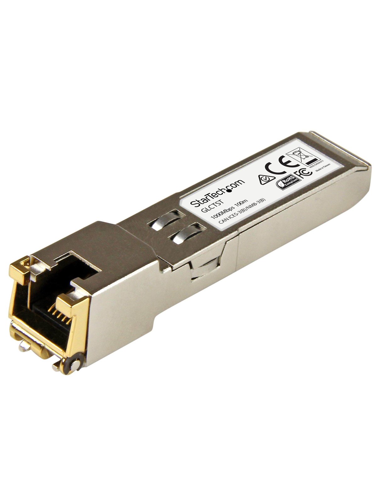StarTech.com Cisco GLC-T Compatible SFP Module - 1000BASE-T - SFP to RJ45 Cat6/Cat5e - 1GE Gigabit Ethernet SFP - RJ-45 100m - Cisco Firepower ASR920 