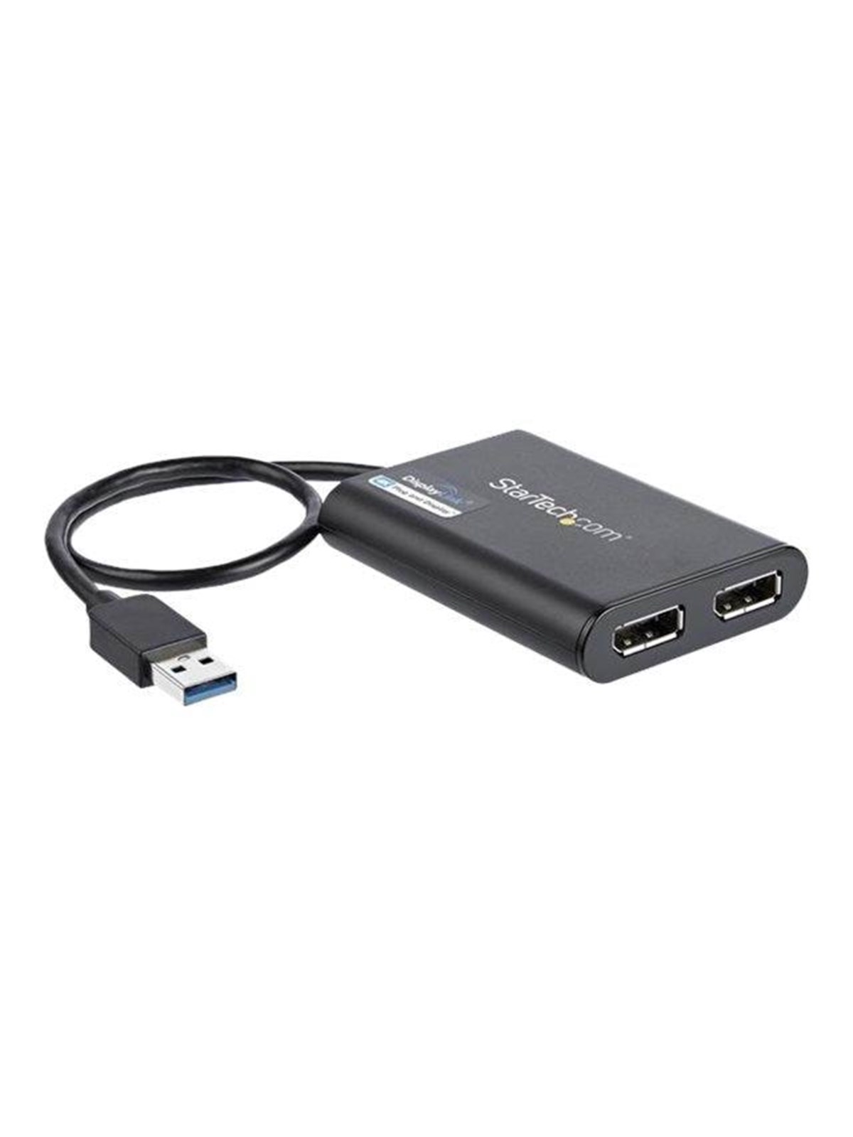 StarTech.com USB to Dual DisplayPort Adapter - 4K 60Hz - USB 3.0 (5Gbps) - external video adapter - DisplayLink DL-6950 - black