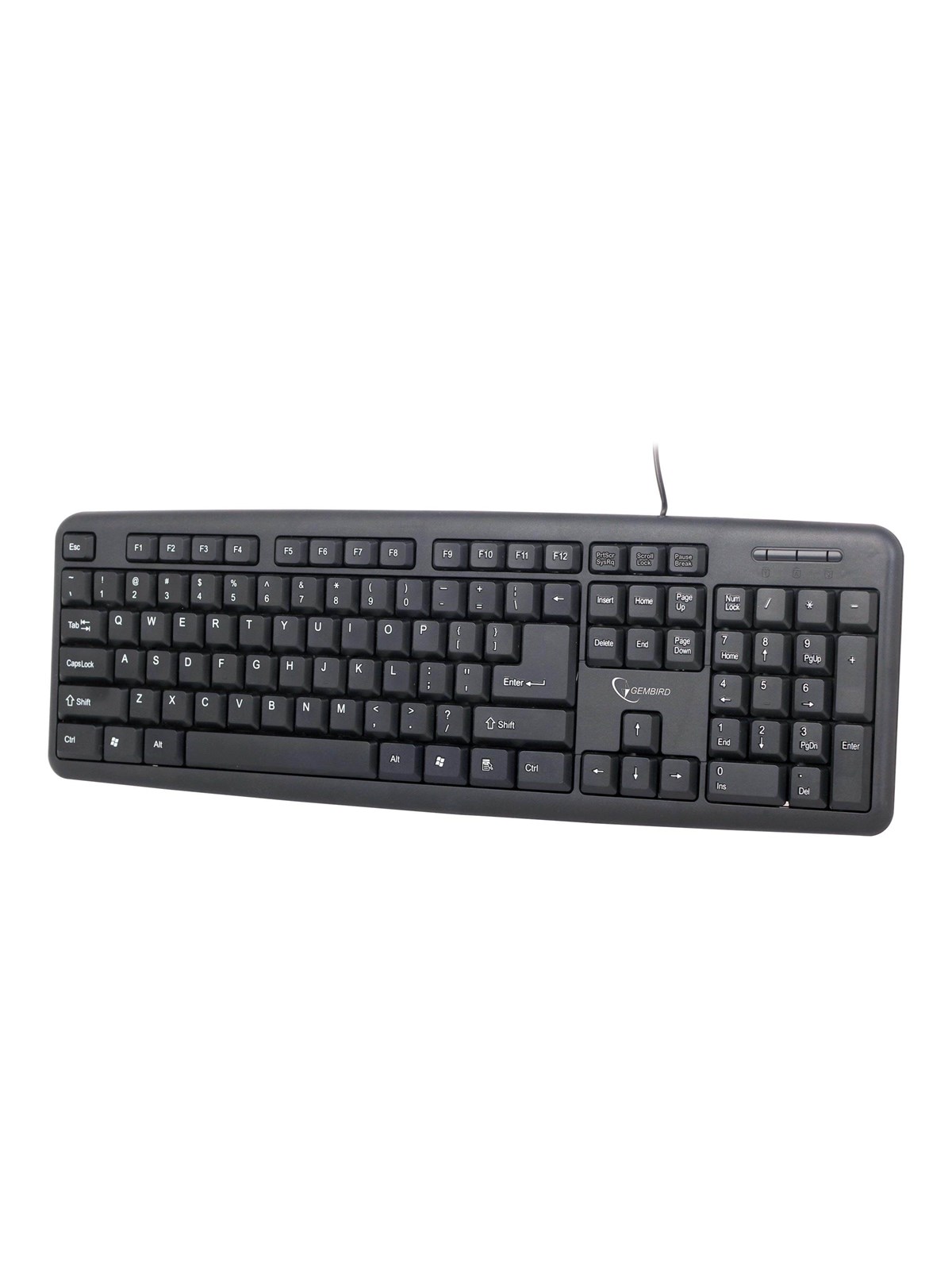 Gembird KB-U-103 - keyboard - US - black - Tastatur - Amerikansk engelsk - Sort