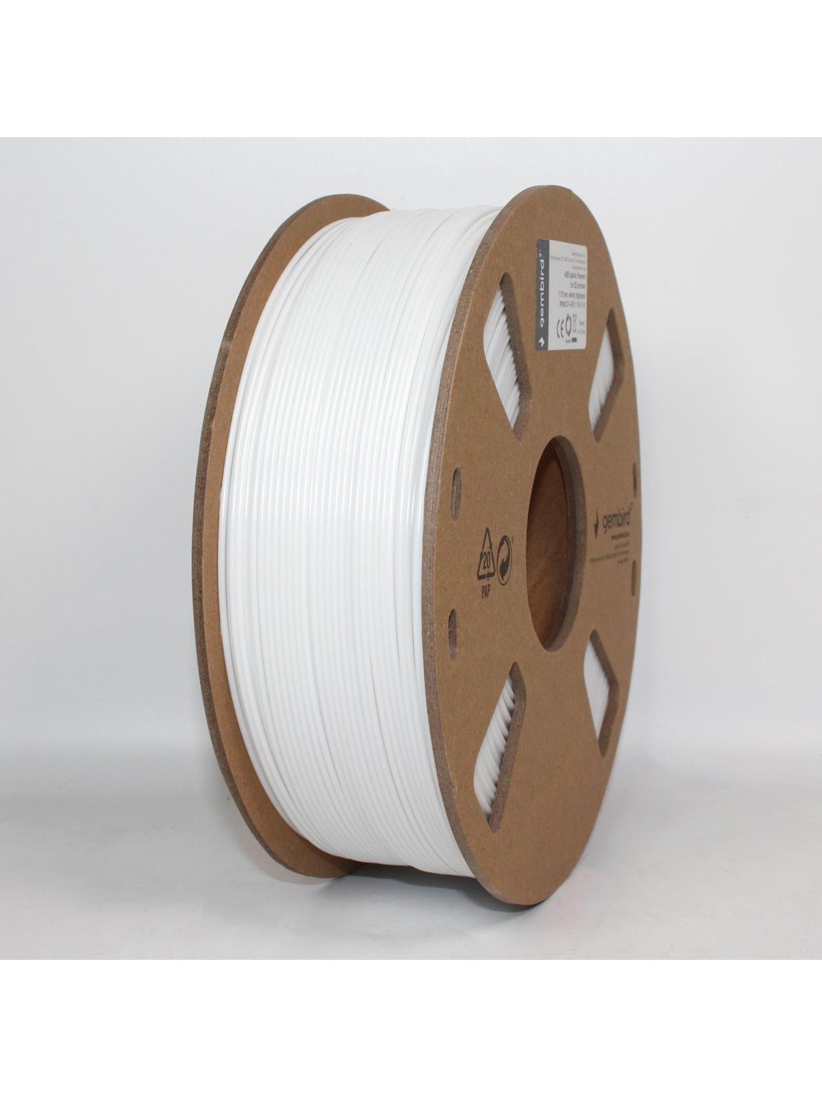 Gembird ABS filament - Hvid - 1.75mm ø - 1 kg