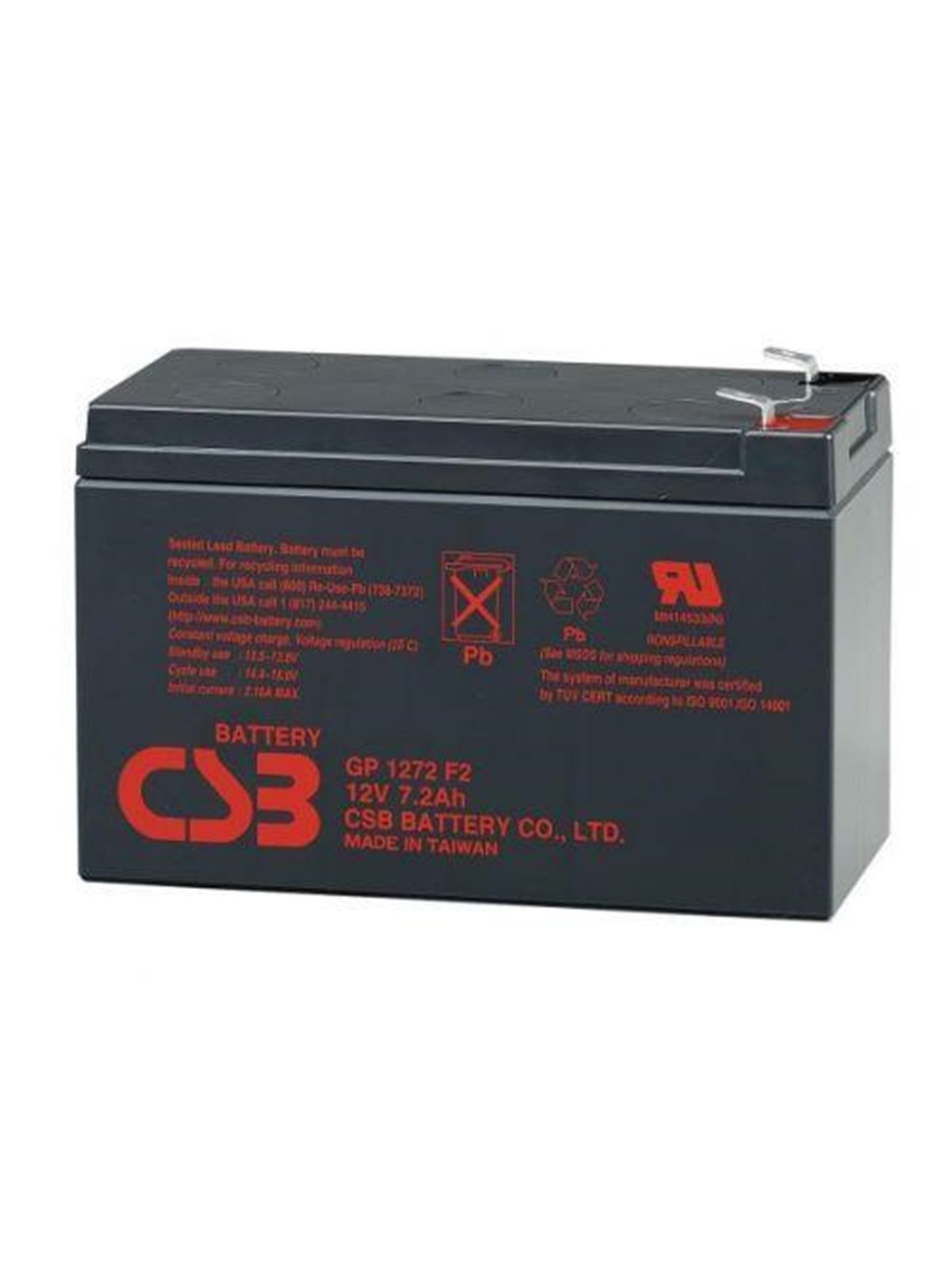 CSB Battery Battery GP1272F2 - AGM - 12V/7.2Ah, Ups