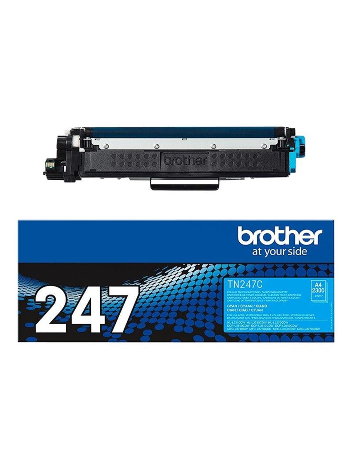 Brother TN247C / TN 247C Cyan Toner, Printerpatron Og Toner