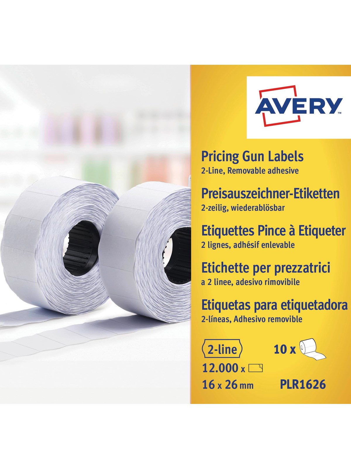 Avery Aftagelige prisetiketter, 26x16mm, Fotopapir
