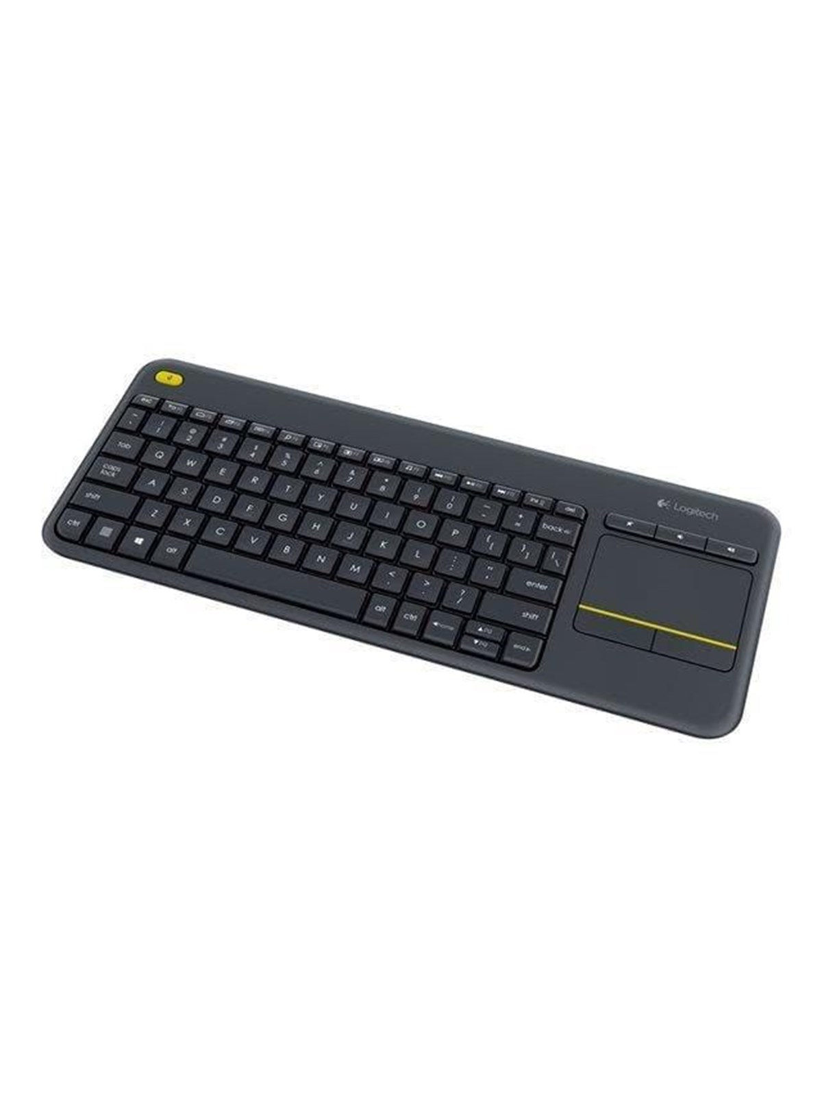 Logitech K400 Plus Ergonomic Wireless Touch - Tastatur - Amerikansk engelsk - Sort