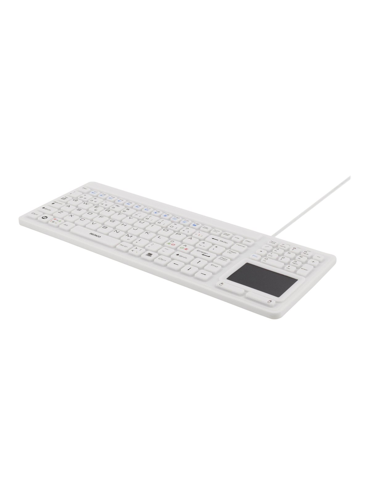 Deltaco TB-506 - Tastatur - Nordisk - Hvid, Tastatur