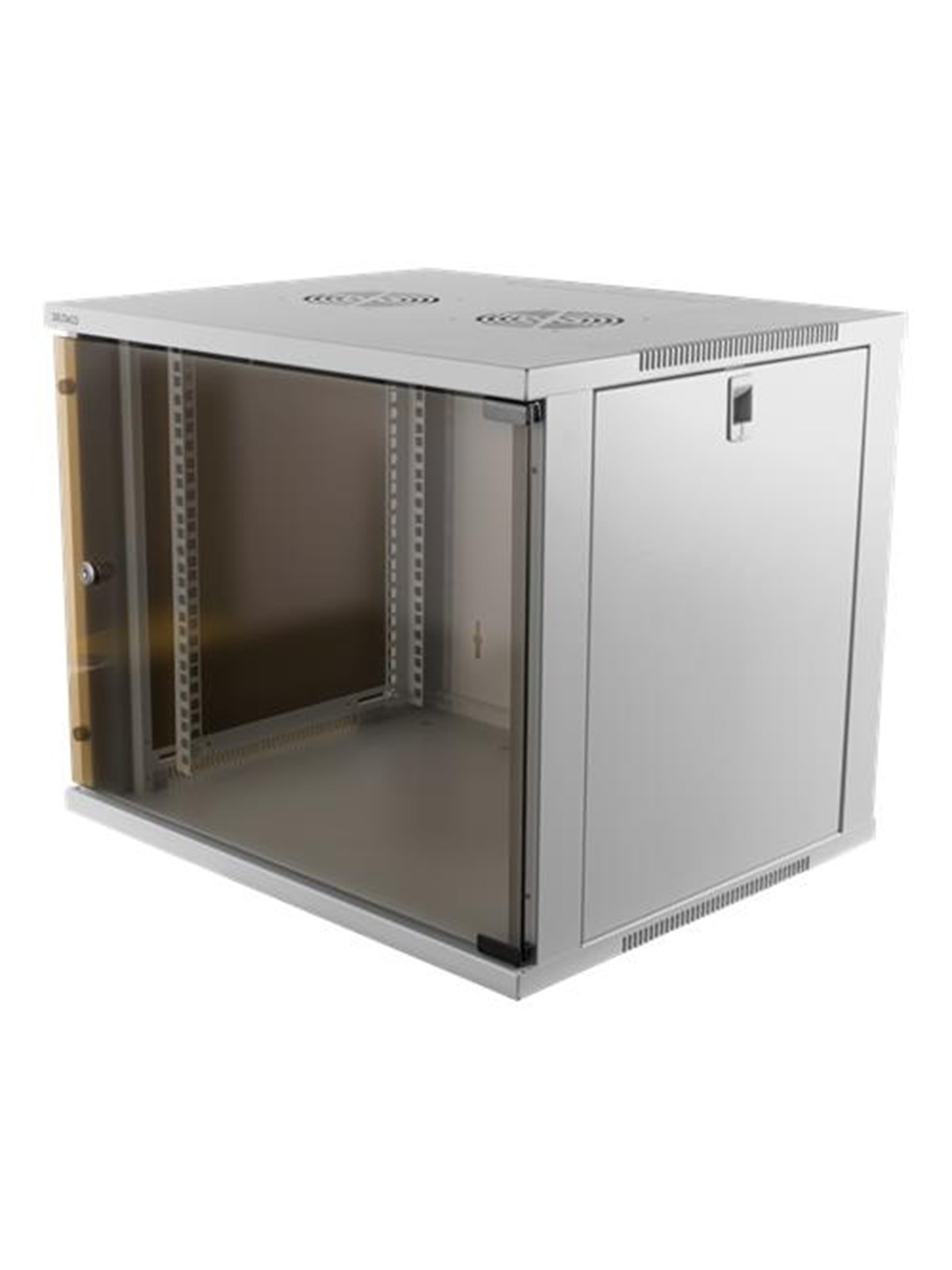 Deltaco 19-5409W - 9U - Wall Mount Rack Cabinet (with Glass Door), Rackskab