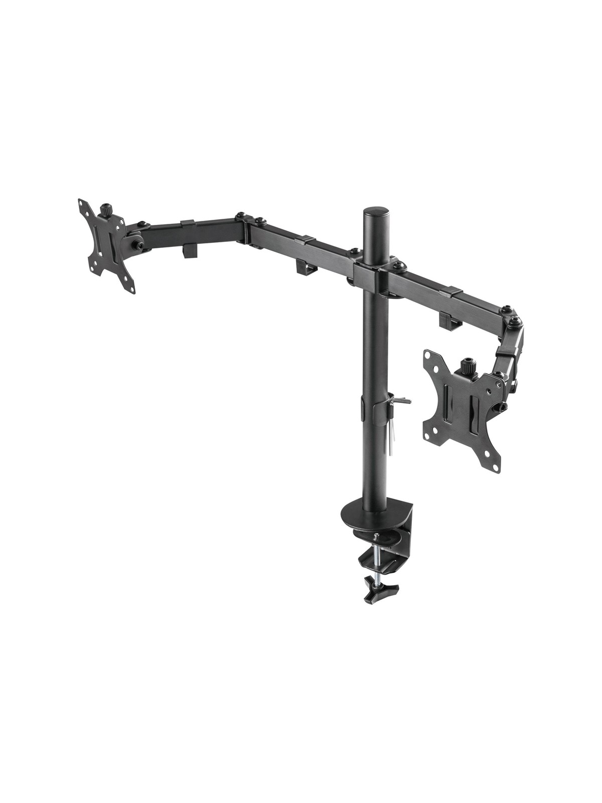 Deltaco Dual Monitor Desk Mount for 13"-32" screens - Sort, Skærmholder