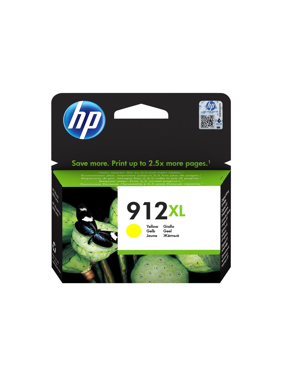 HP 912XL / 3YL83æ High Capacity Yellow Ink, Printerpatron Og Toner