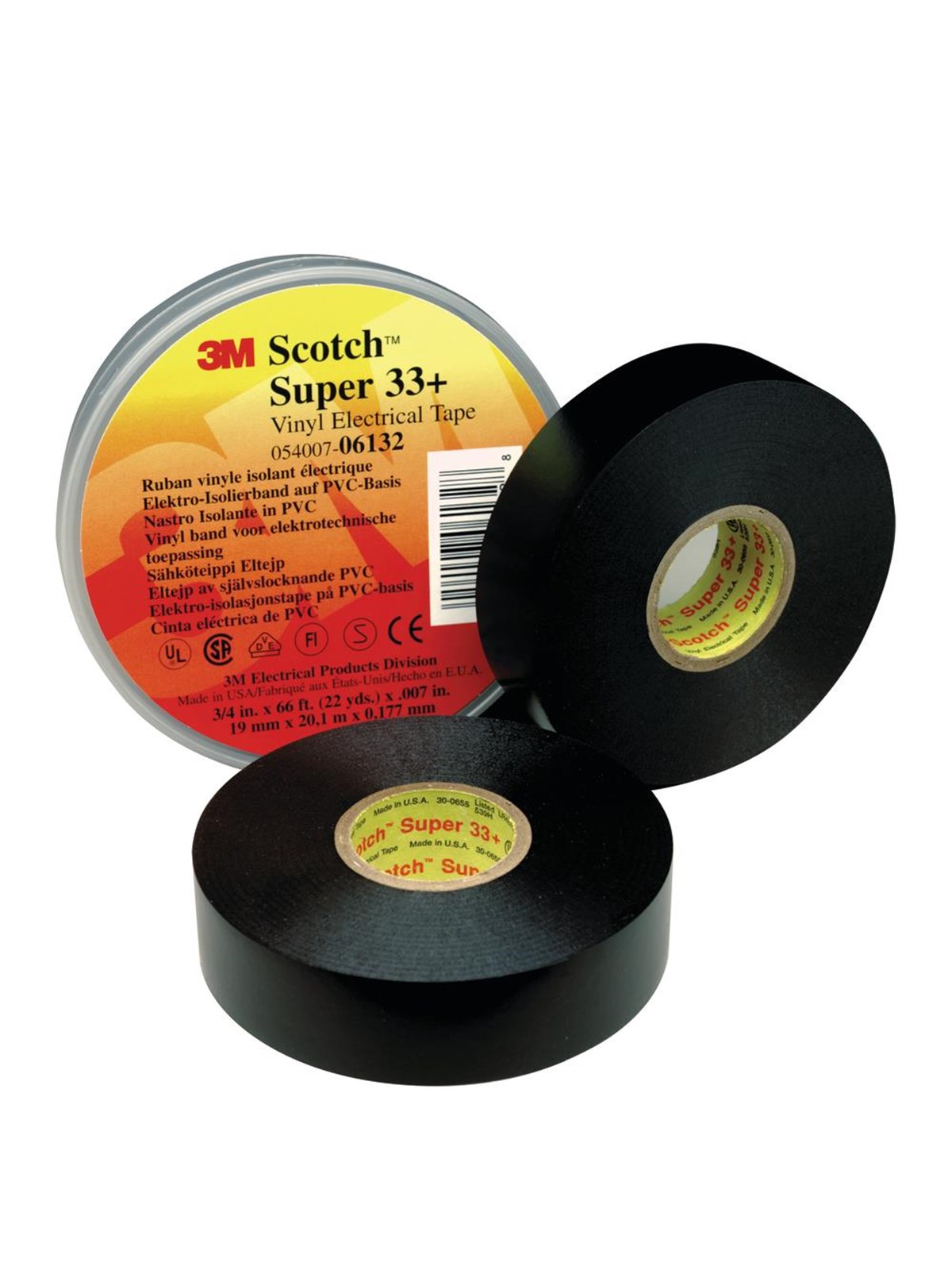 3M Tape 33+ 19X20 sort Scotch, Forbrugsartikler