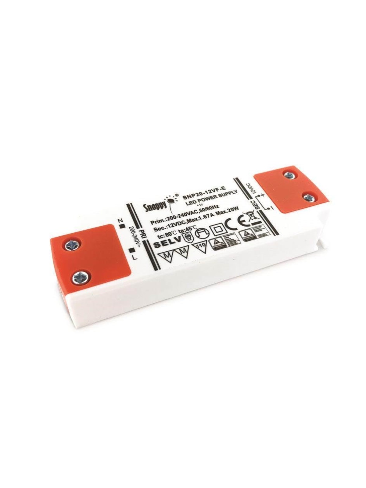 DEVELTRON 12Vdc LED strømforsyning 20W - Snappy, Drivere Spoler Og Transformatore
