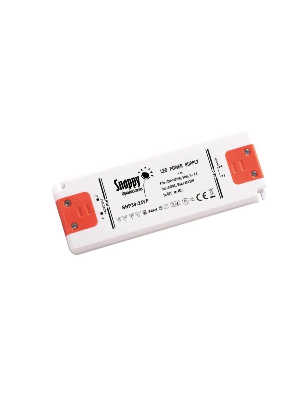 DEVELTRON 24Vdc LED strømforsyning 30W - Snappy, Drivere Spoler Og Transformatore