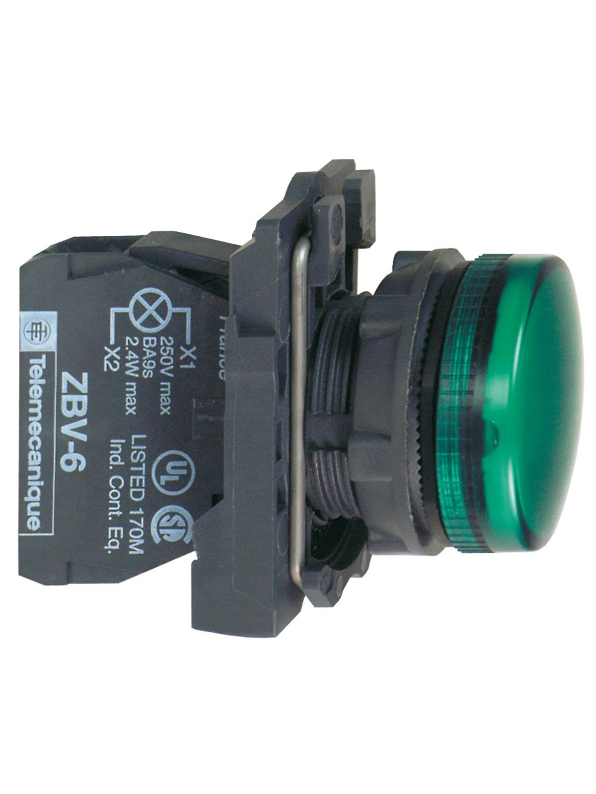 Schneider Electric Lampe m/LED komp grøn 230-240VAC, Trykknapper Og Signalenheder