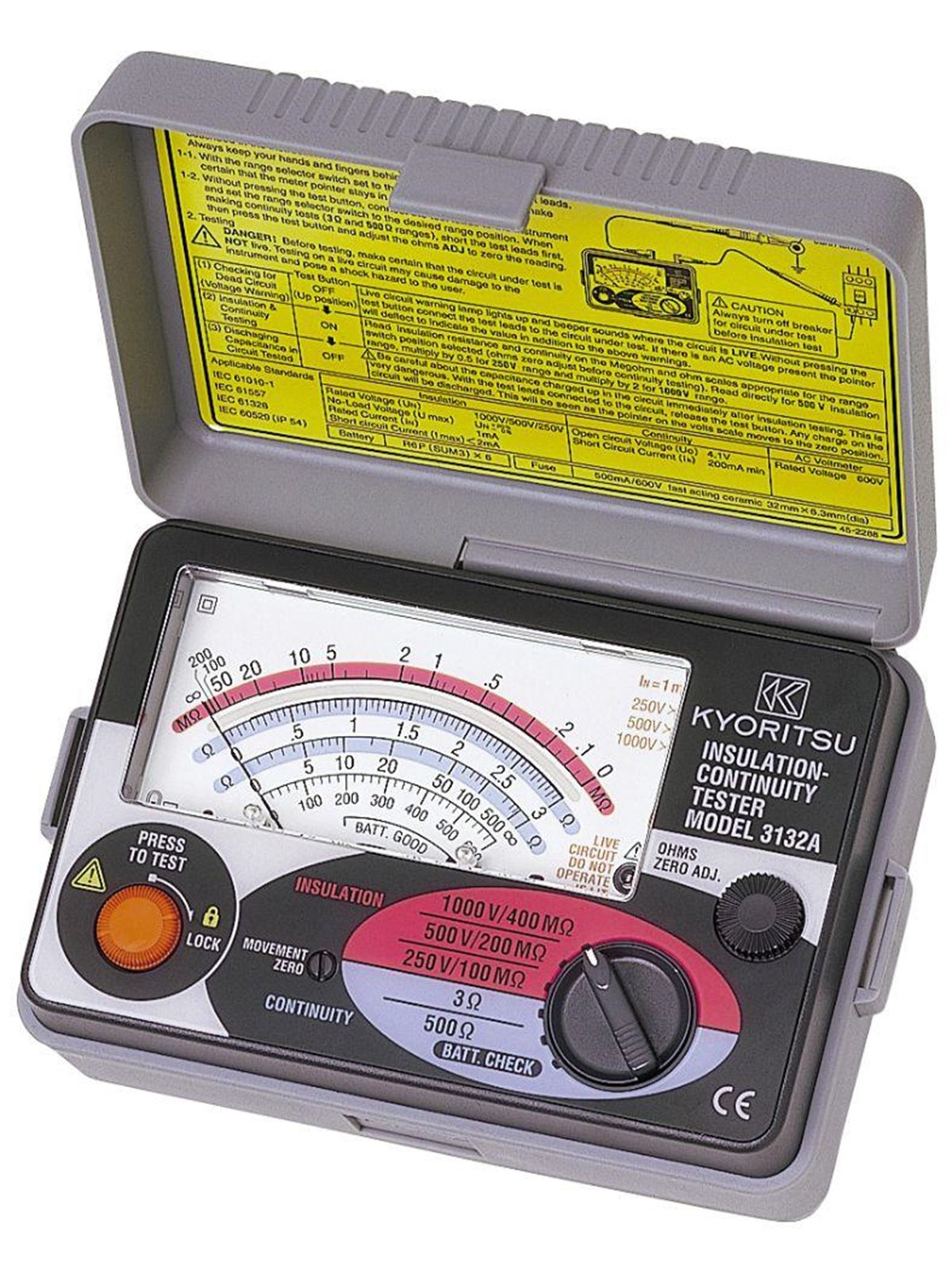 Elma Instruments Isolationstester K3132A, Instrumenter