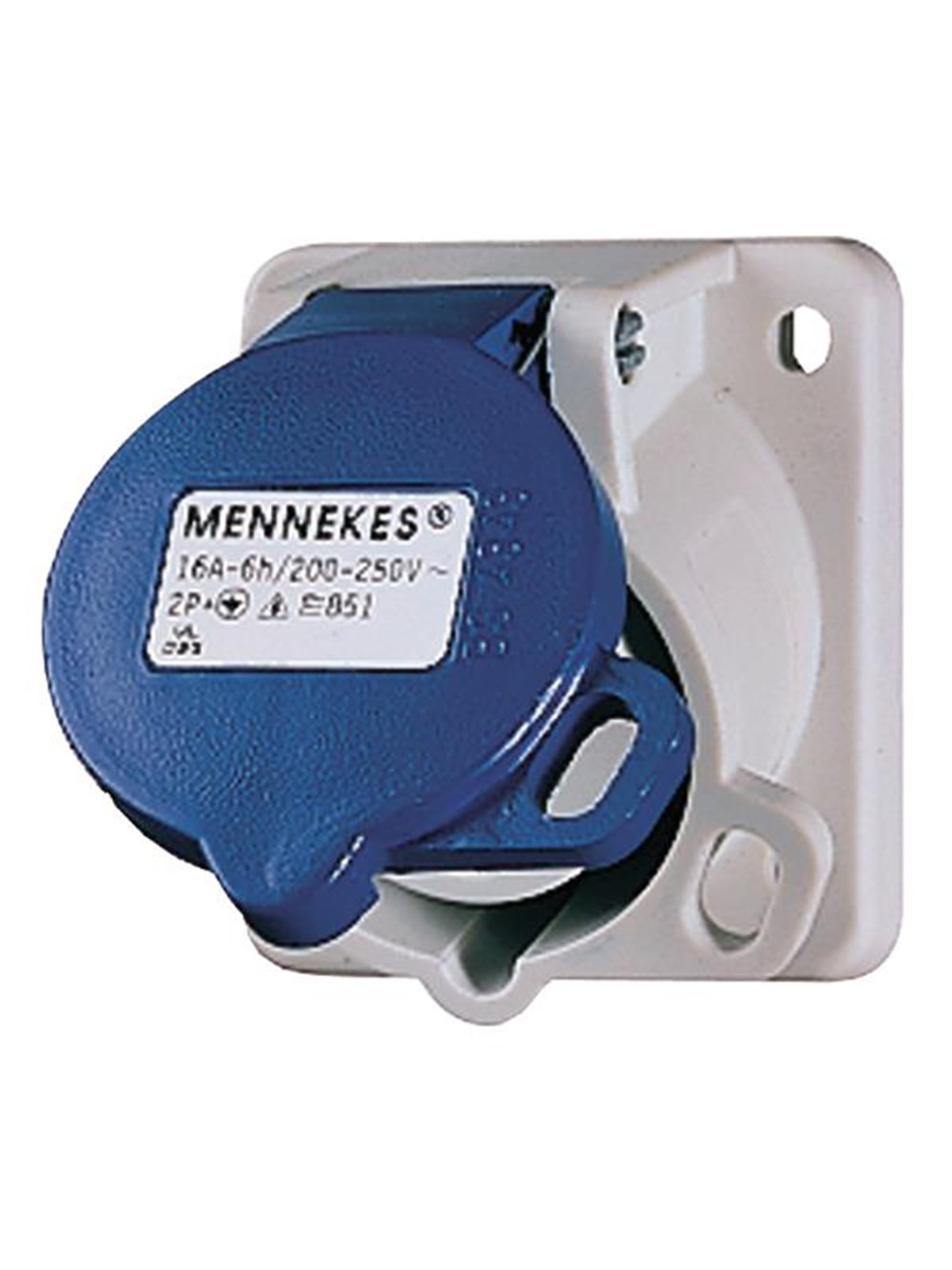Mennekes CEE appliance udtag 3 polet 16A 230V IP44 6H 851, Forlaengerledninger