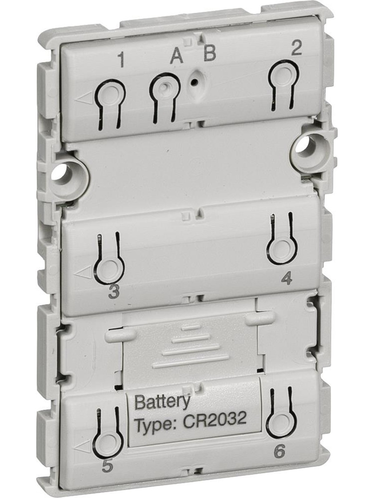 LK IHC Wireless FUGA batteritryk 6 slutte 1½ modul, uden afdækning, Lauritz Knudsen