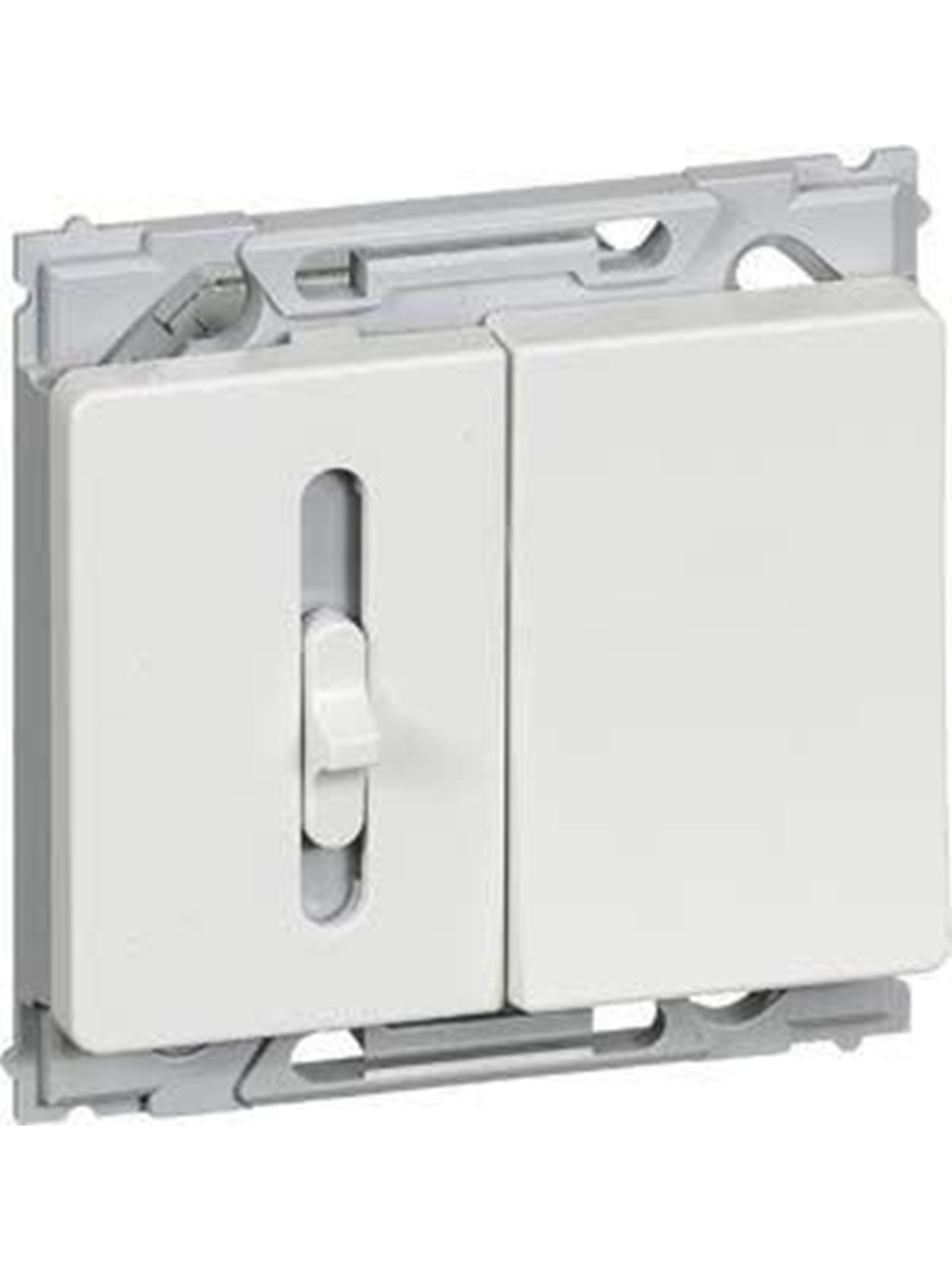 LK OPUS 66 lysdæmper med korrespondance LED-S 120VA 1 modul, hvid, Lauritz Knudsen