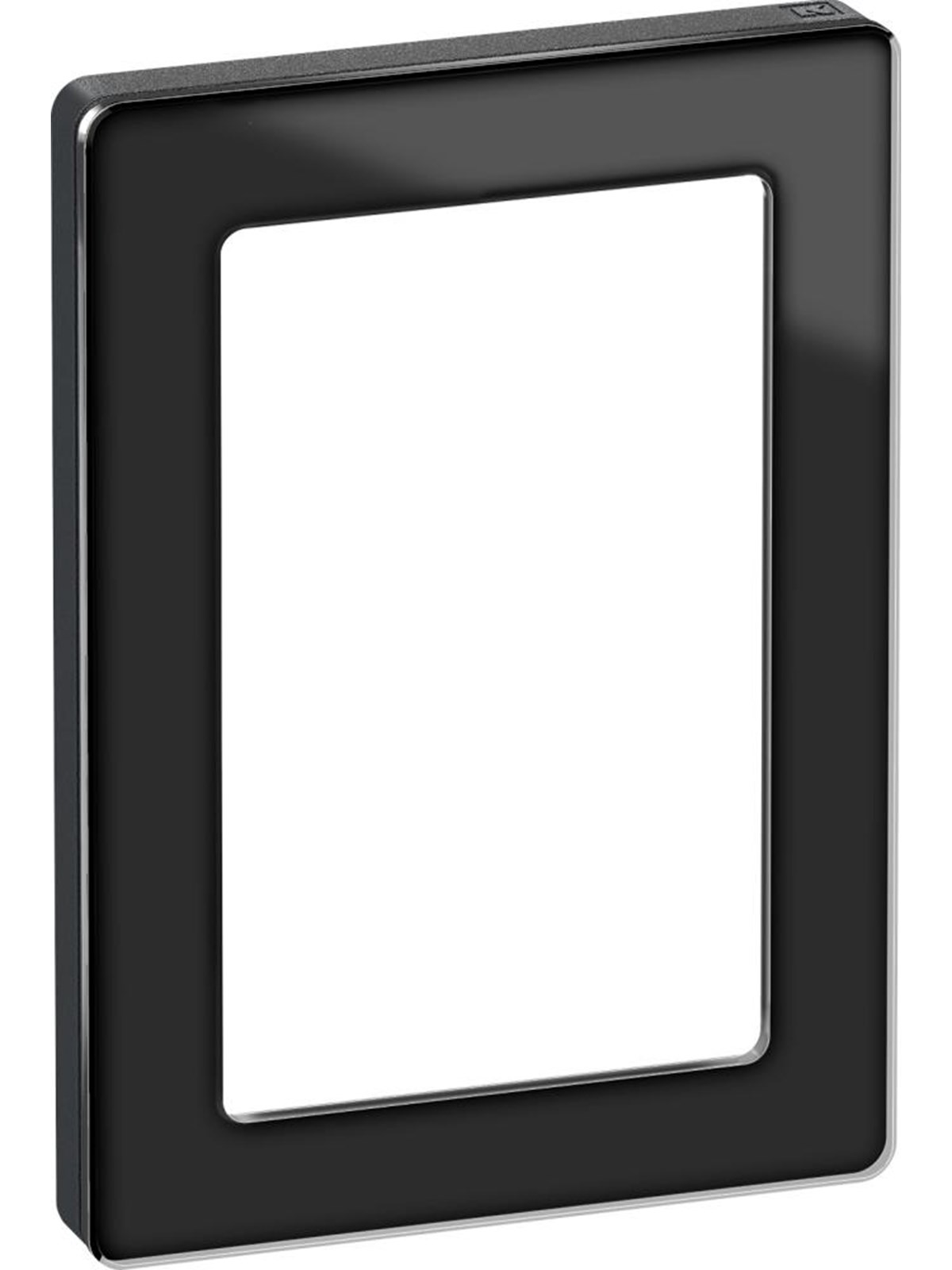 LK FUGA Pure 66 Design ramme 1½ modul, sort glas, Lauritz Knudsen