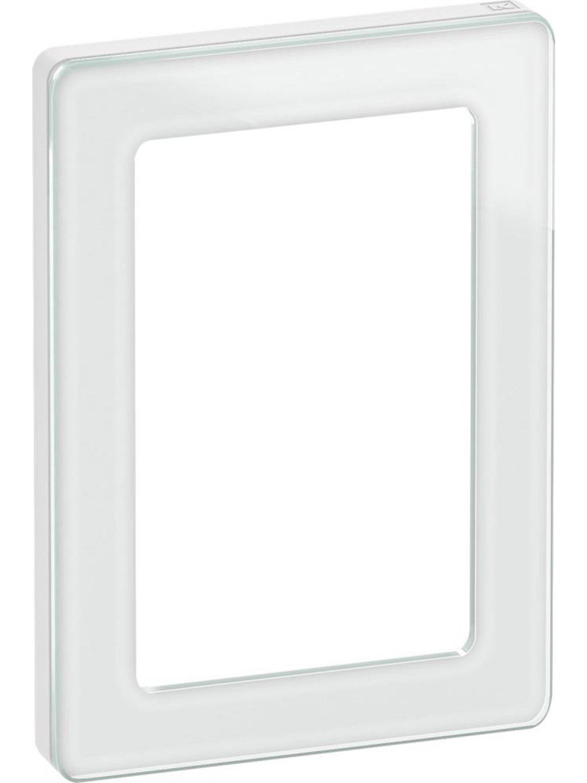 LK FUGA Pure 66 Design ramme 1½ modul, hvid glas, Lauritz Knudsen