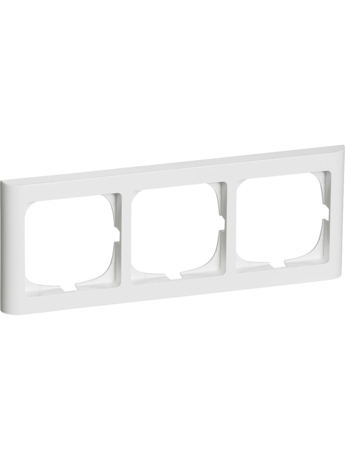LK FUGA Softline 63 ramme 3x1 modul vandret, hvid, Lauritz Knudsen