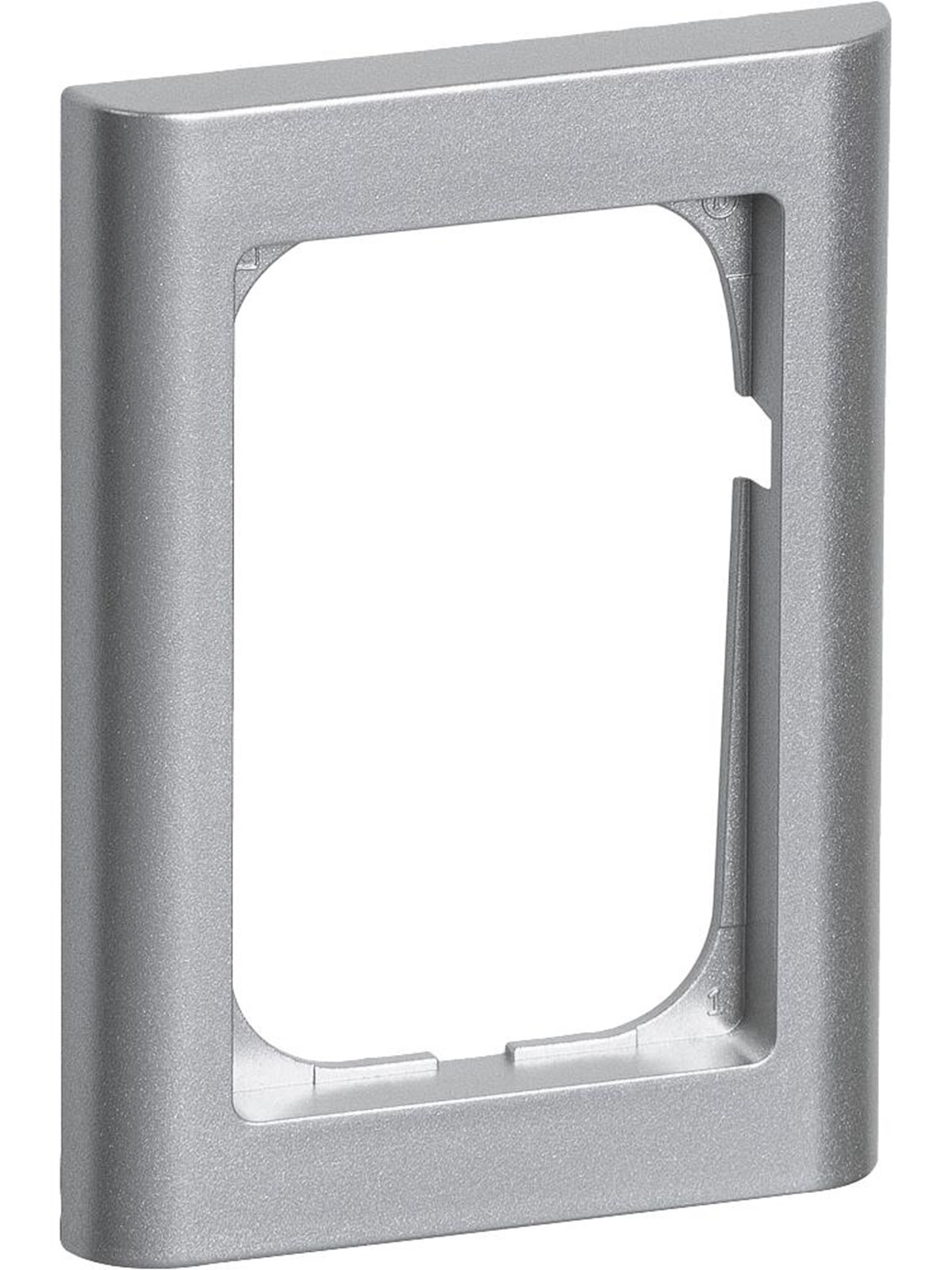 LK FUGA Softline 68 ramme 1½ modul, stålmetallic, Lauritz Knudsen