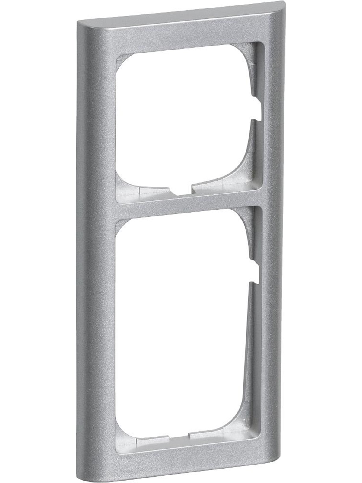 LK FUGA Softline 63 ramme 2½ modul, stålmetallic, Lauritz Knudsen