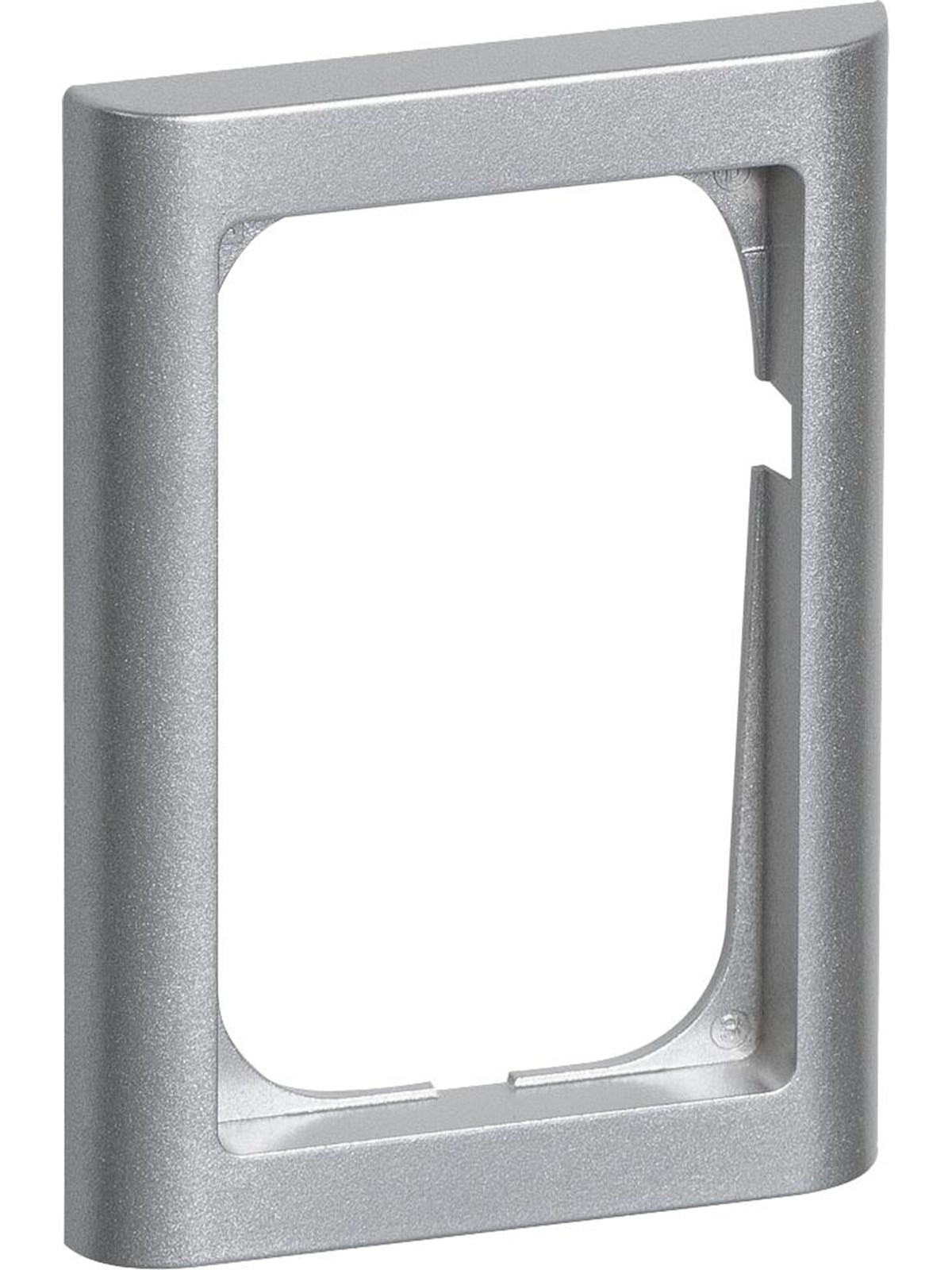 LK FUGA Softline 63 ramme 1½ modul, stålmetallic, Lauritz Knudsen
