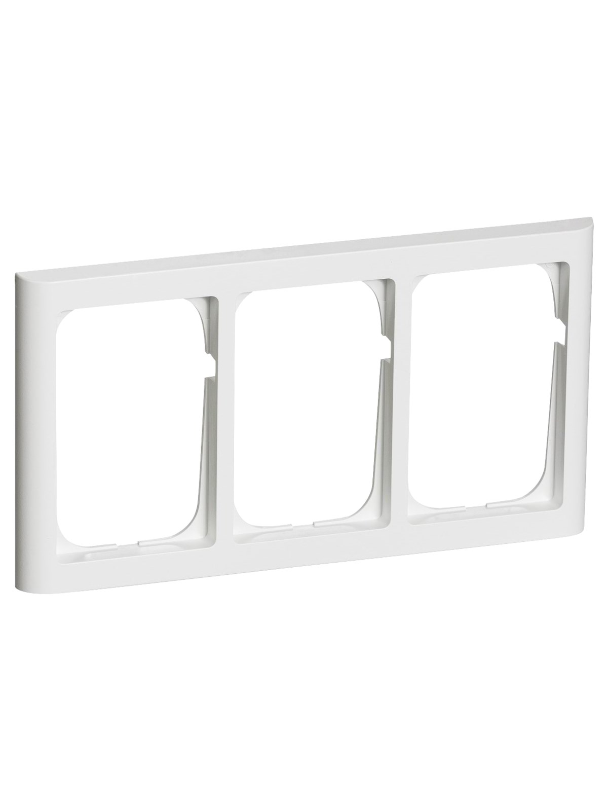 LK FUGA Softline 63 ramme 3x1 ½ modul, hvid, Lauritz Knudsen
