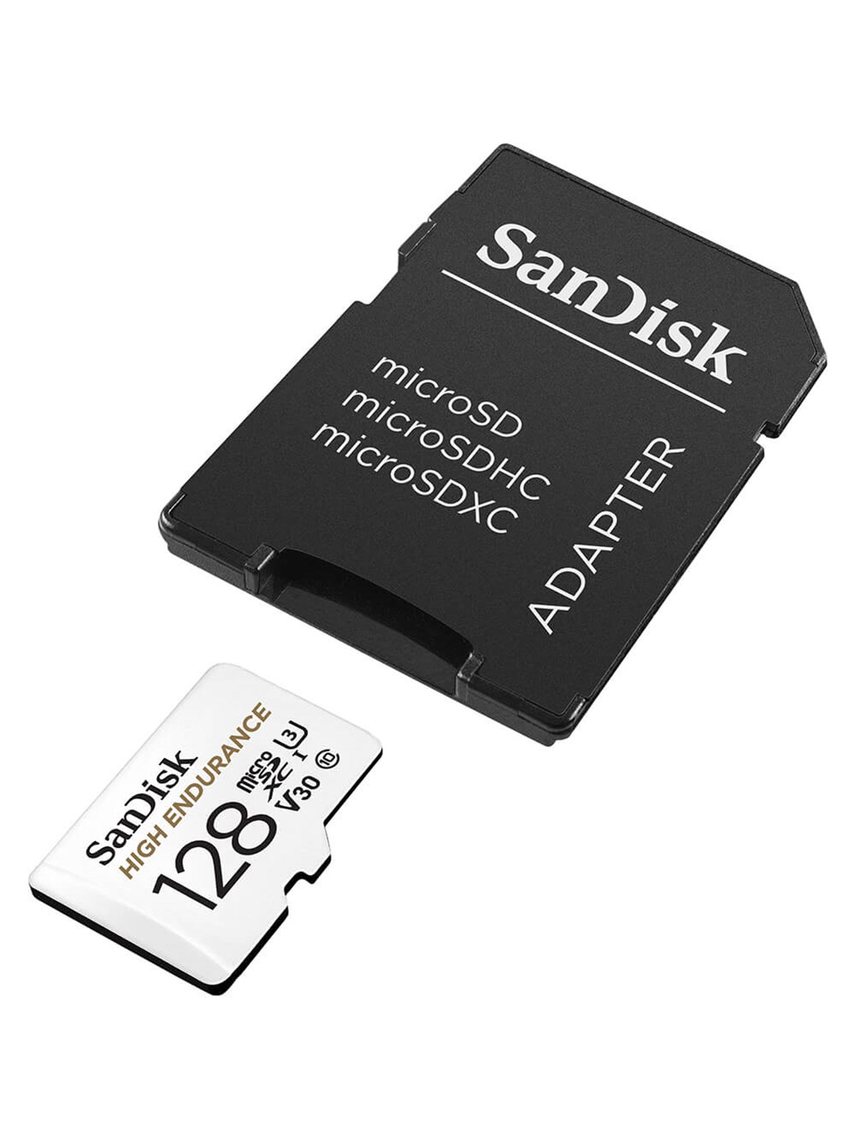 SANDISK High Endurance microSD/SD - 100MB/s - 128GB, Hukommelseskort
