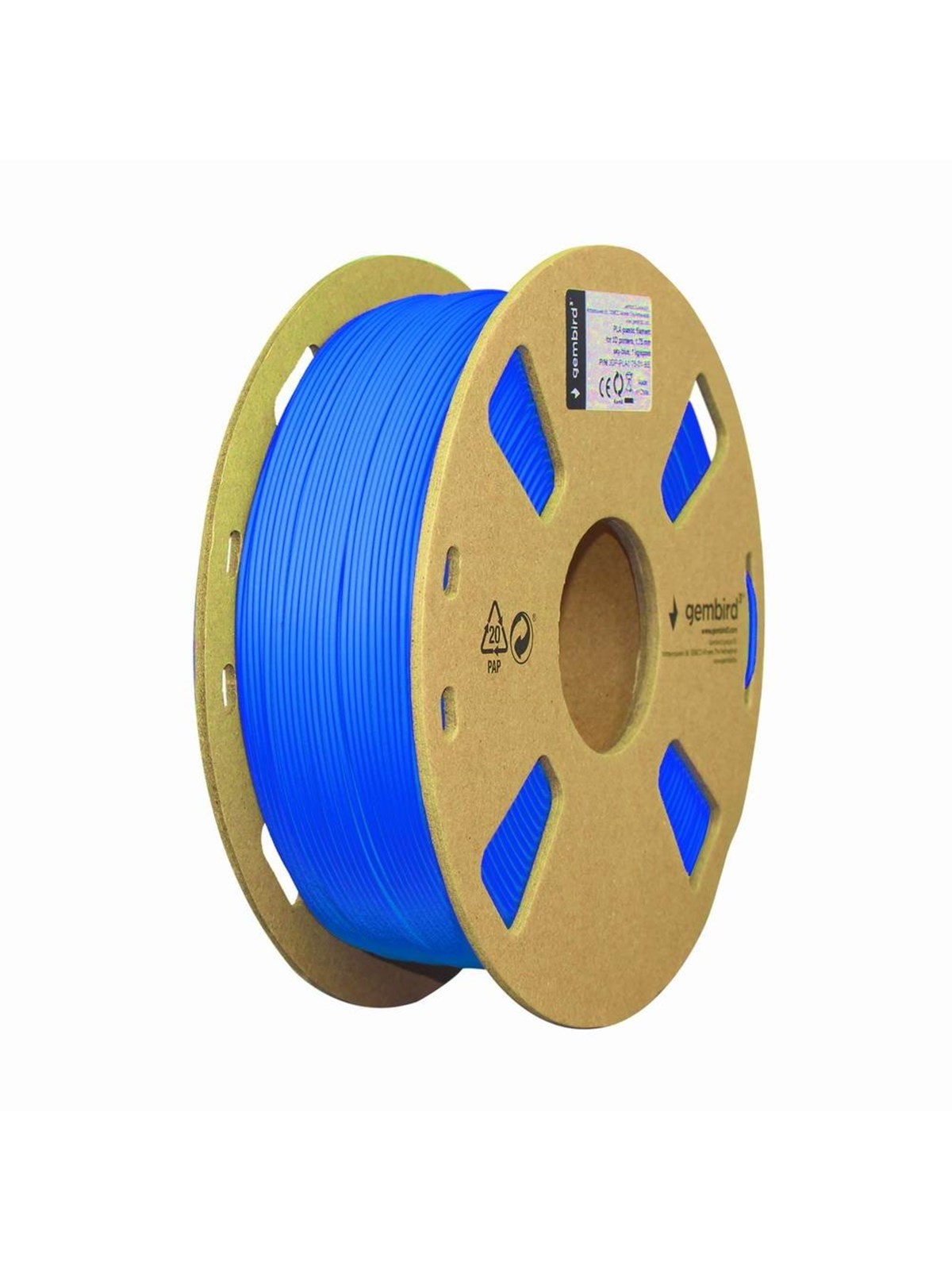 Gembird PLA filament cartridge filament - Blå - 1.75mm ø - 1 kg