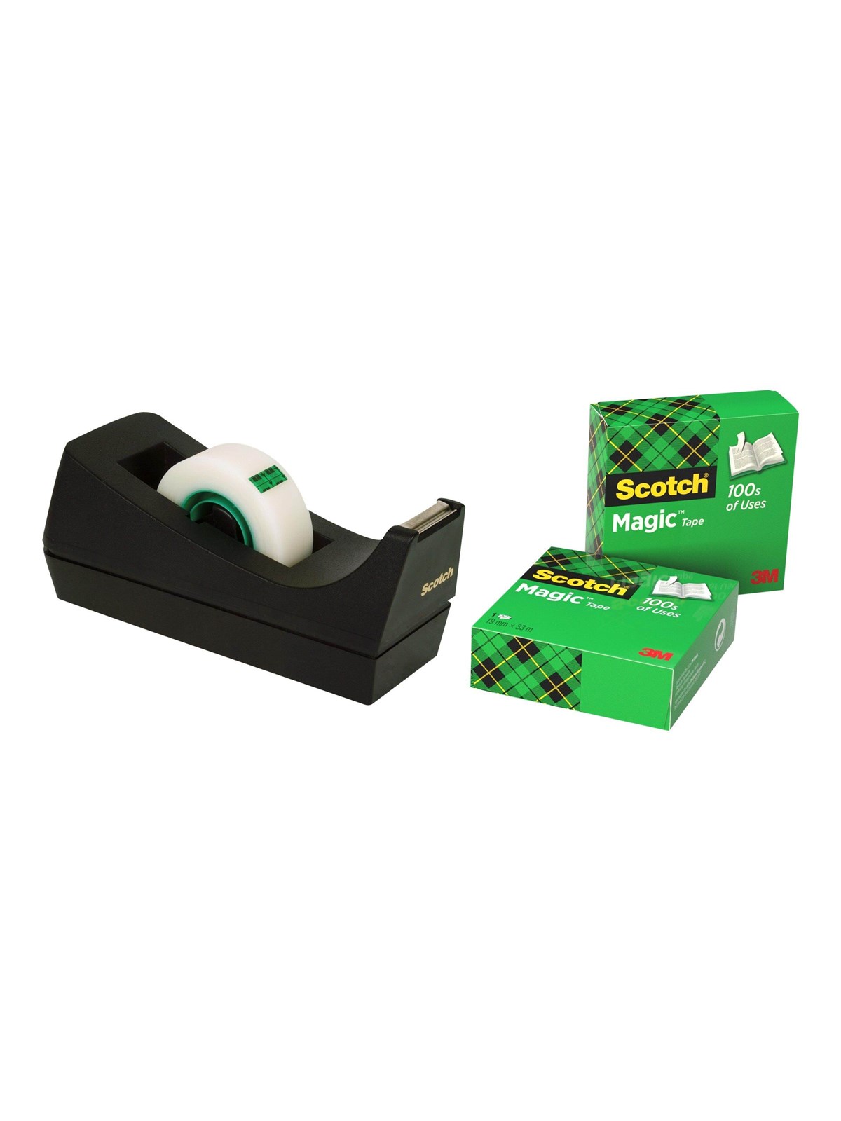 3M Table Dispenser C38 +3 pcs.19mm × 33m black, Tape